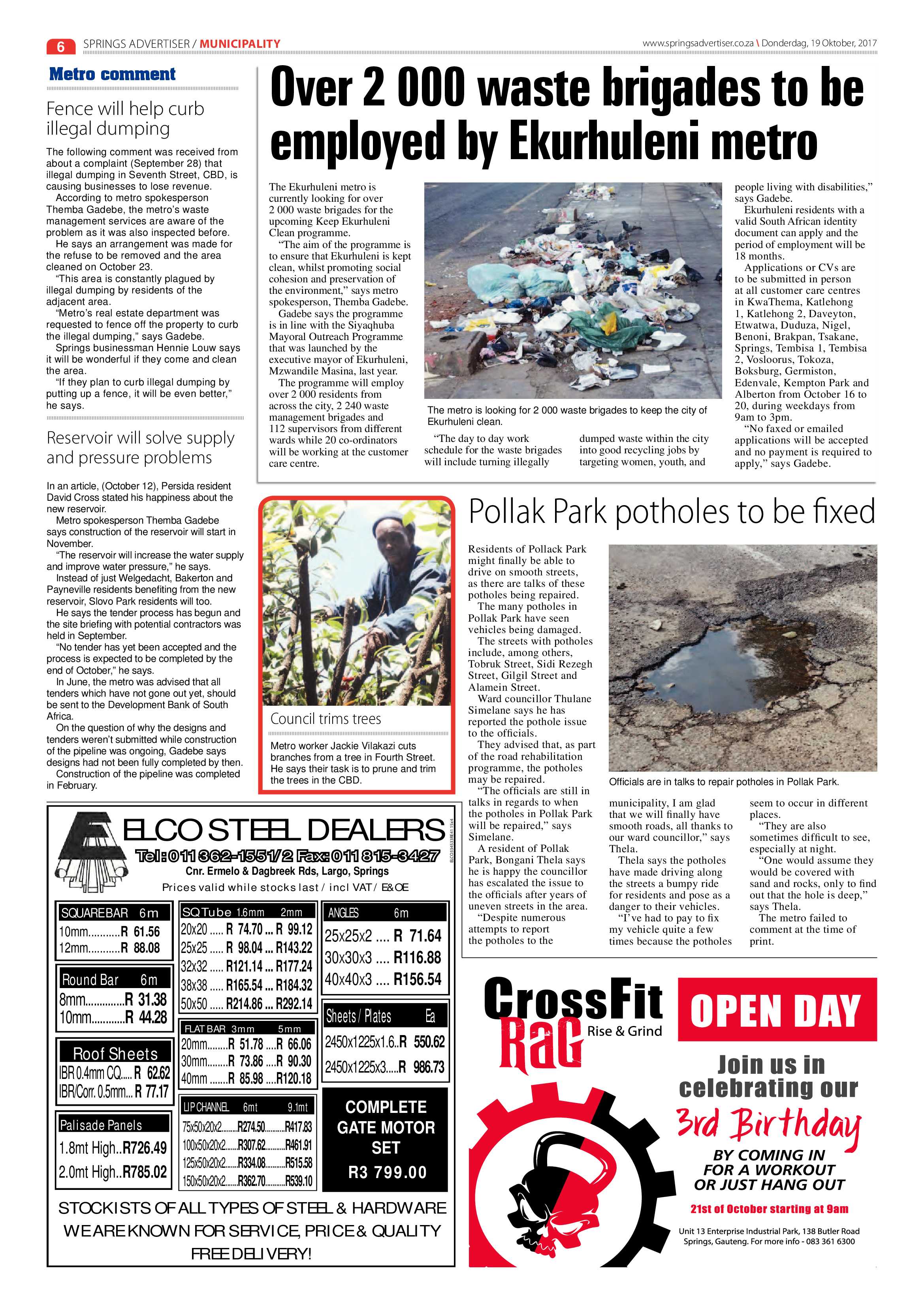 Springs Advertiser 19 October 2017 page 6