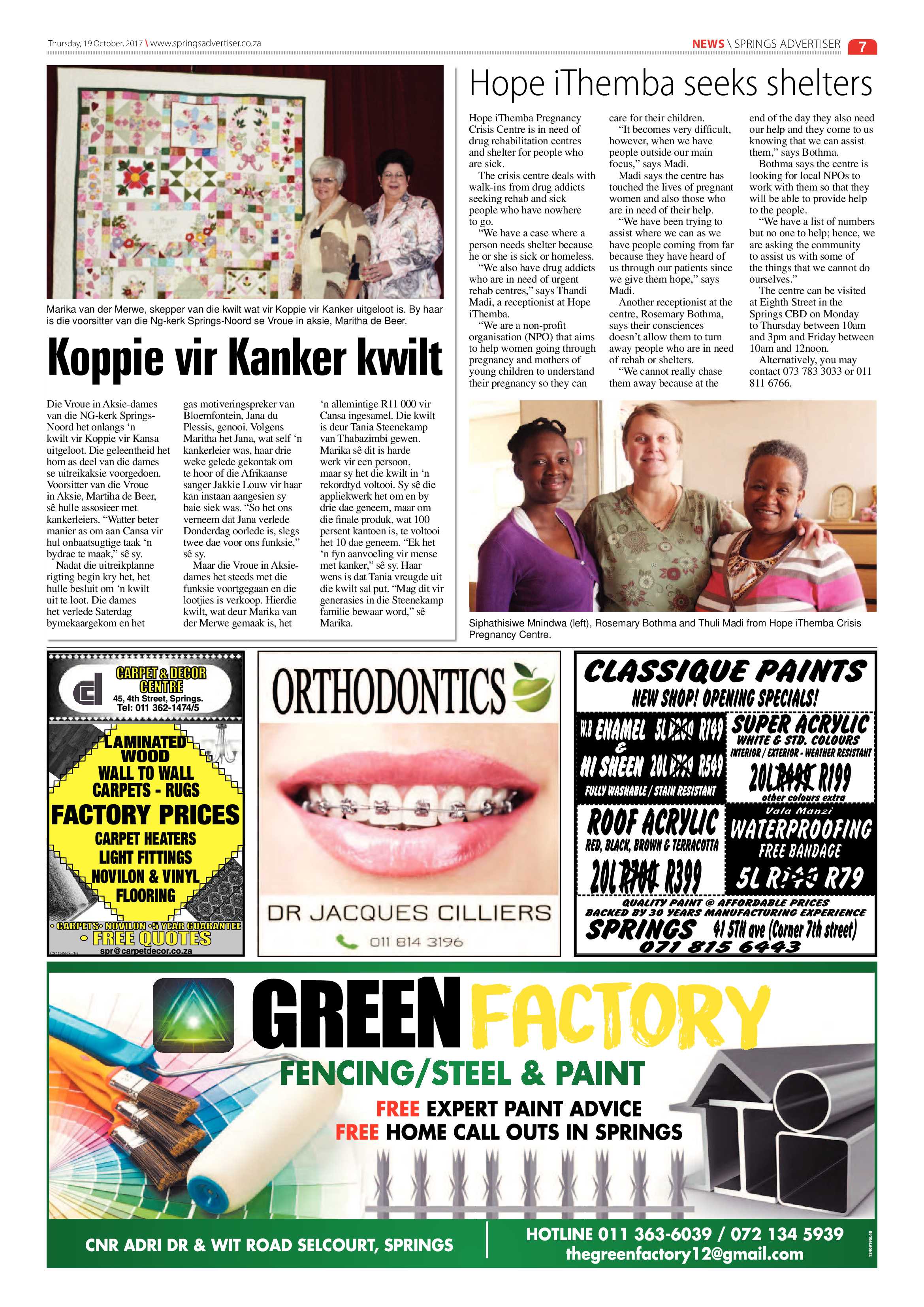 Springs Advertiser 19 October 2017 page 7