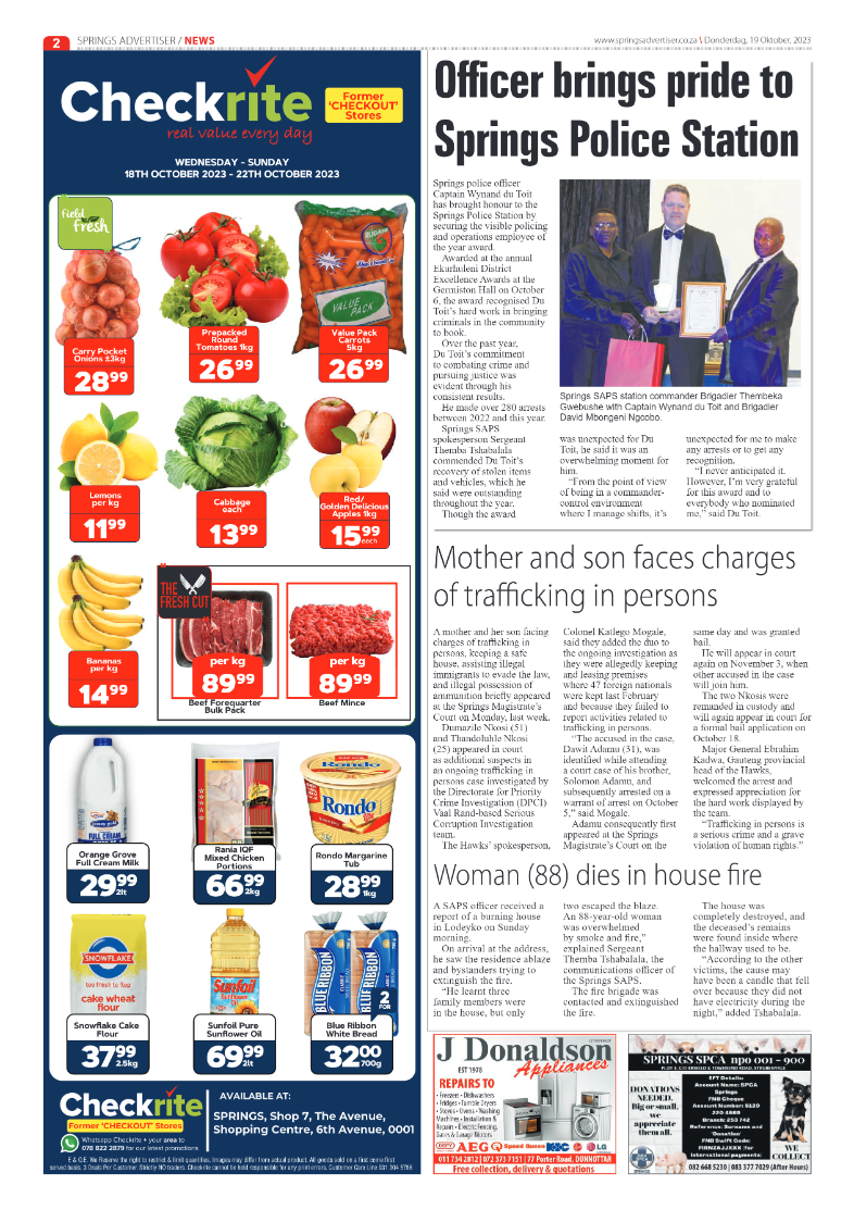 Springs Advertiser 19 October 2023 page 2