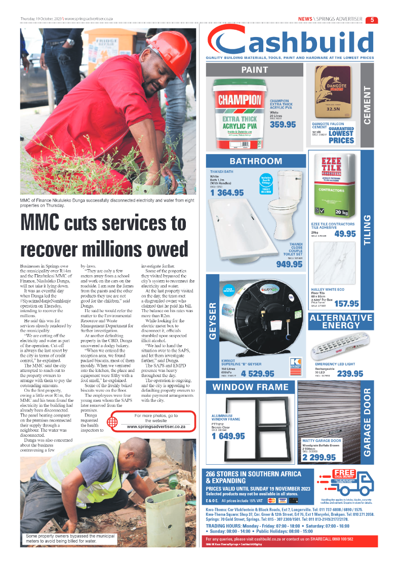 Springs Advertiser 19 October 2023 page 5