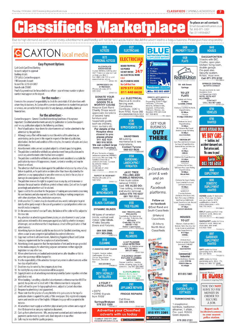 Springs Advertiser 19 October 2023 page 7