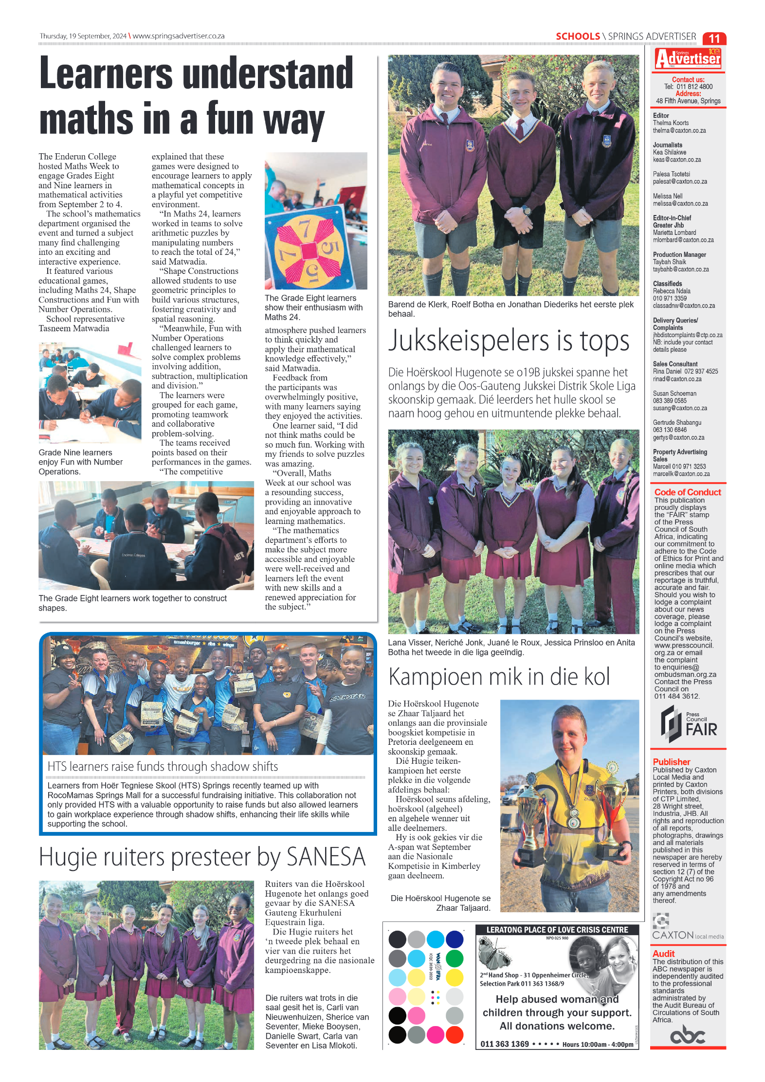 Springs Advertiser 19 September 2024 page 11