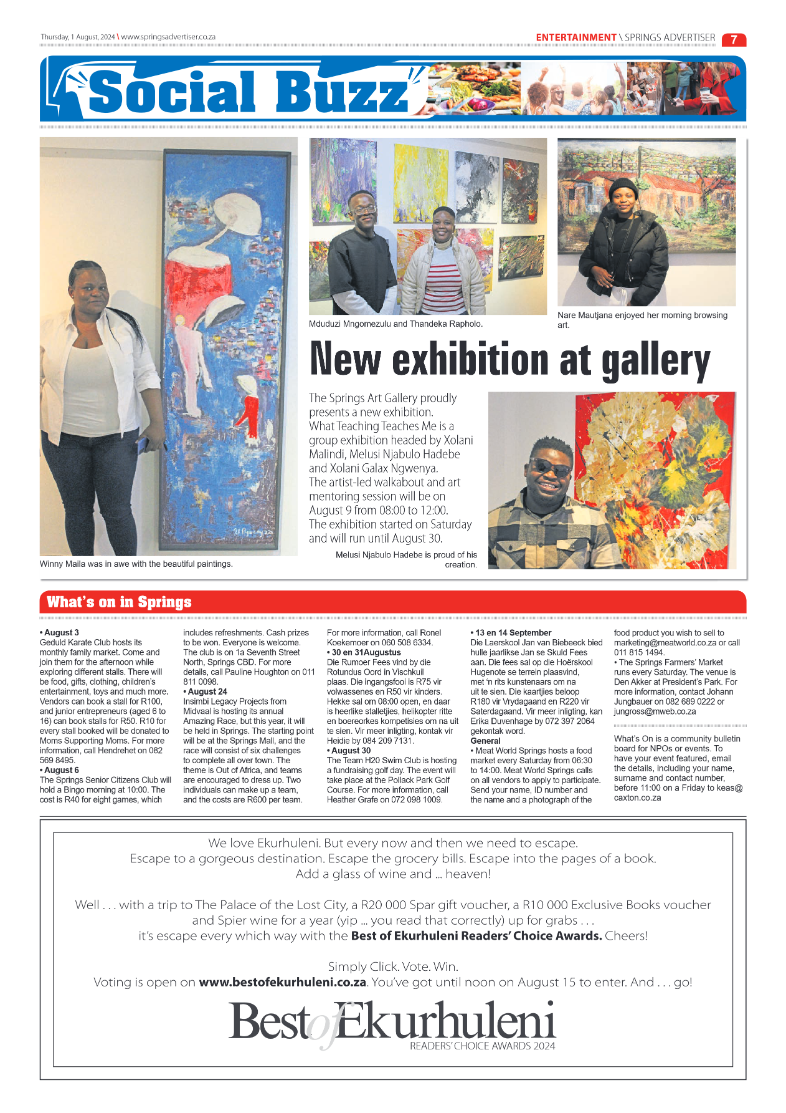 Springs Advertiser 1 August 2024 page 15