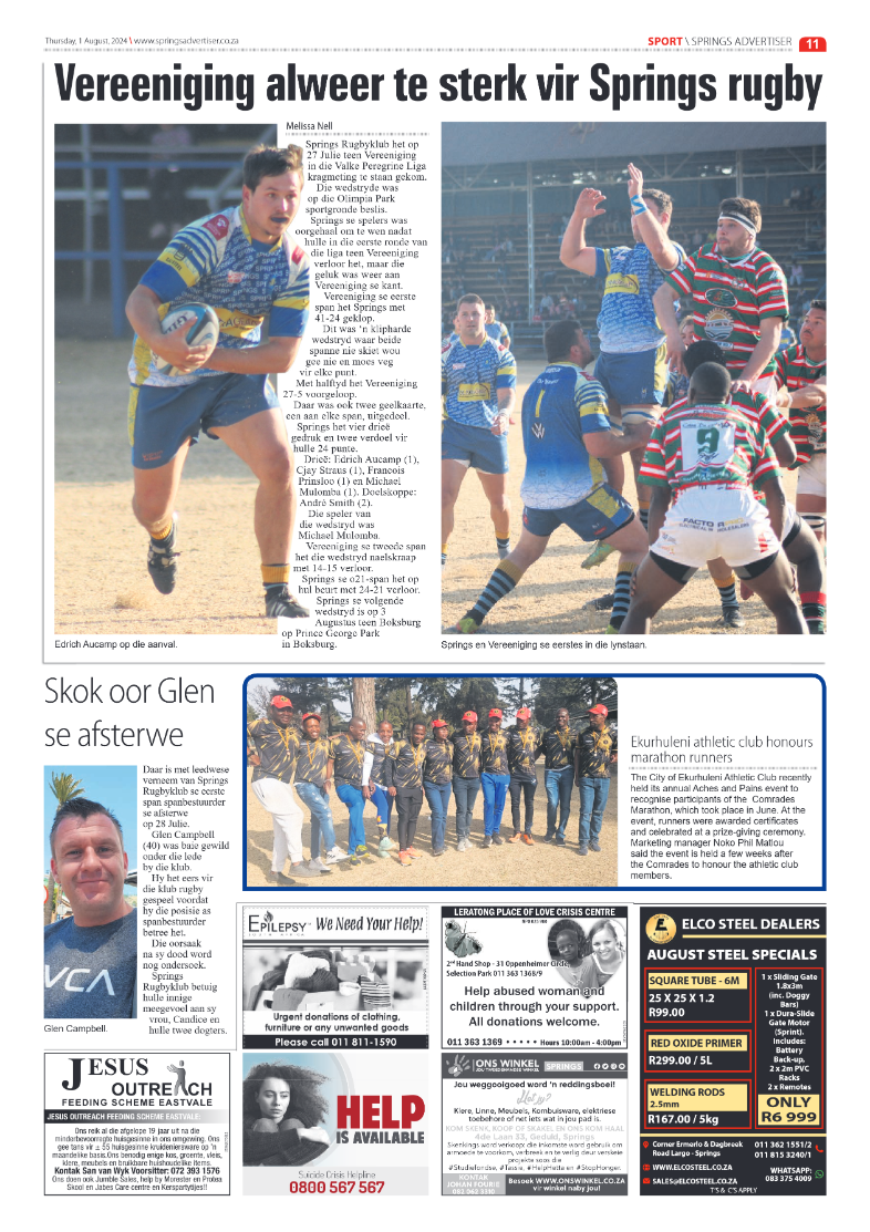 Springs Advertiser 1 August 2024 page 19