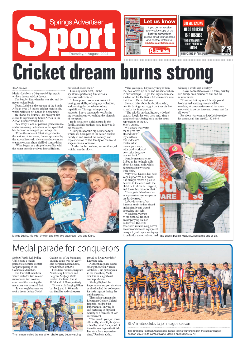 Springs Advertiser 1 August 2024 page 20