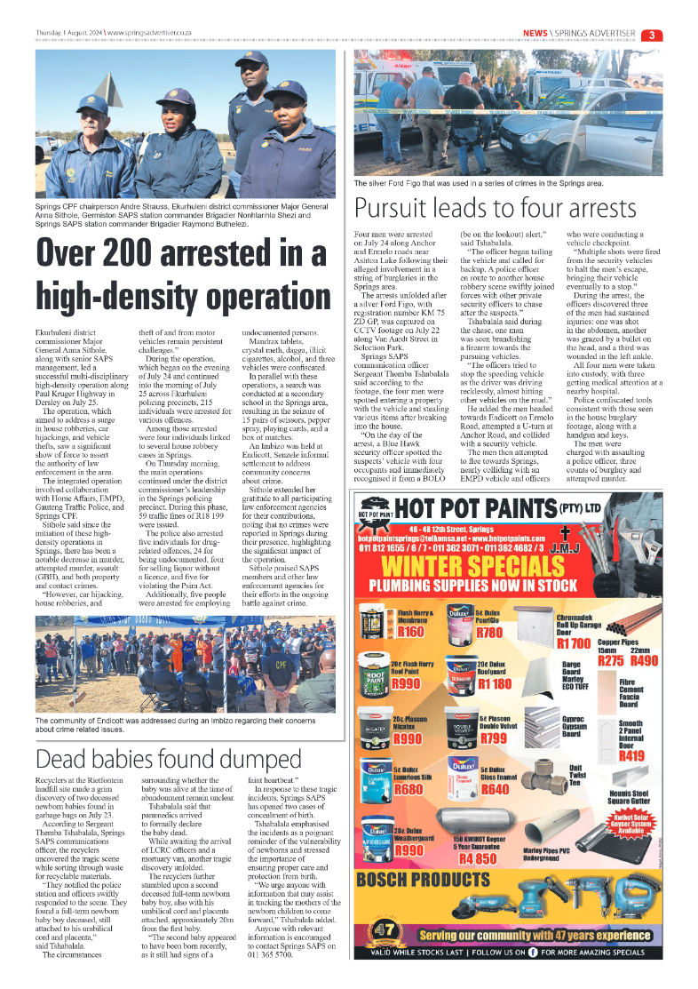 Springs Advertiser 1 August 2024 page 3