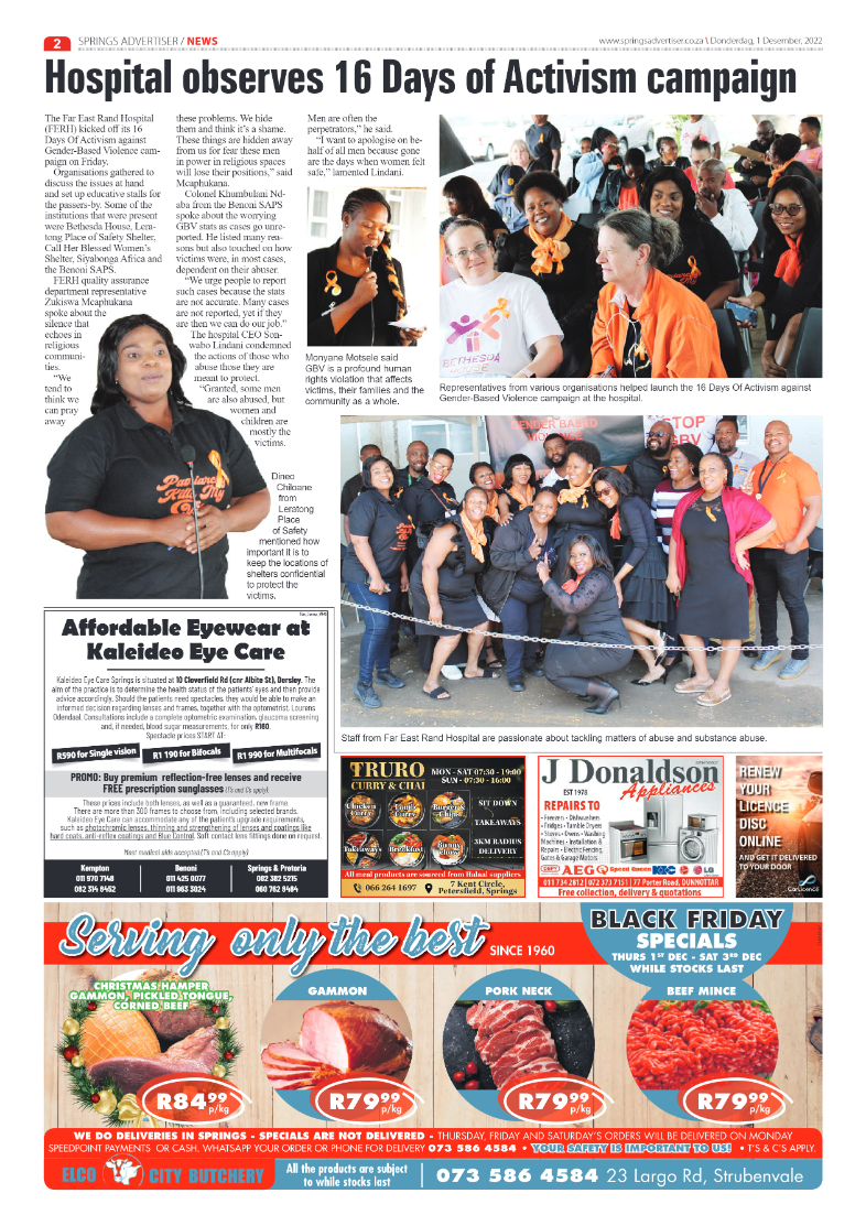 Springs Advertiser 1 Dec 2022 page 2