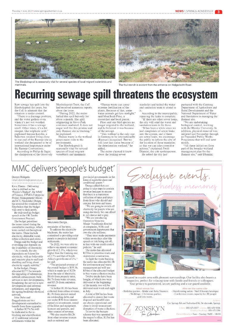 Springs Advertiser 1 June 2023 page 3