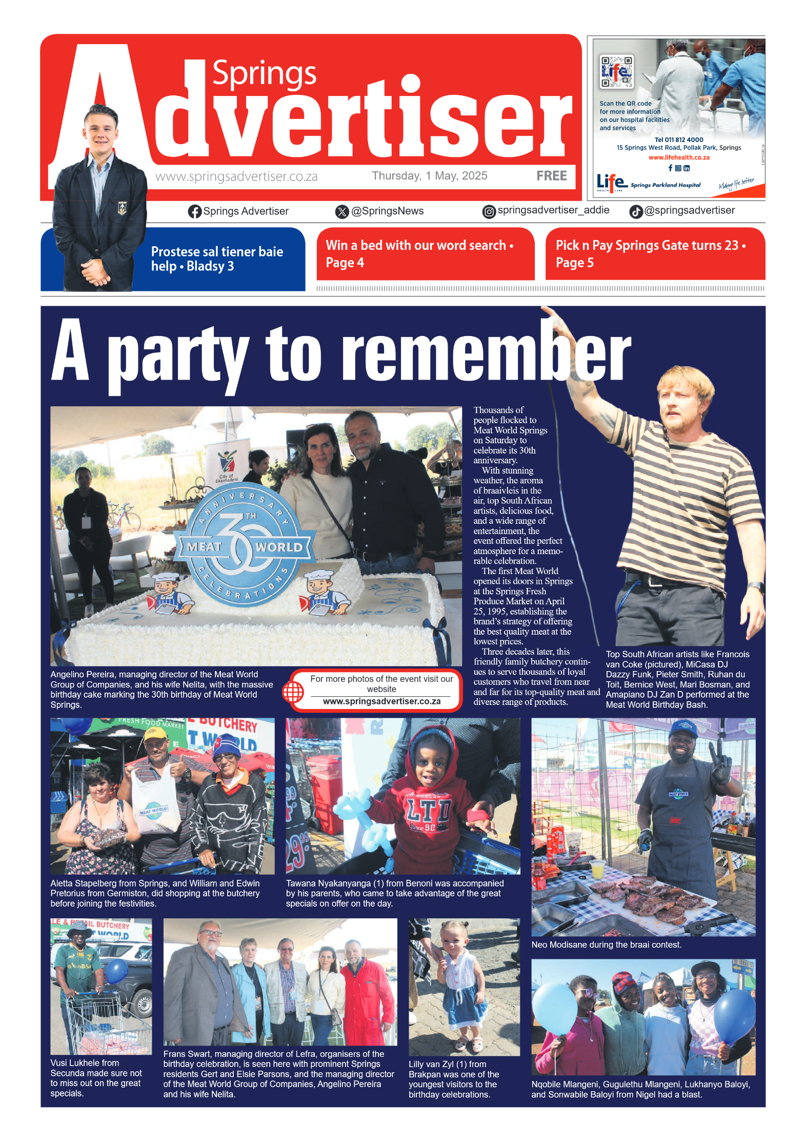 Springs Advertiser 1 May 2025 page 1
