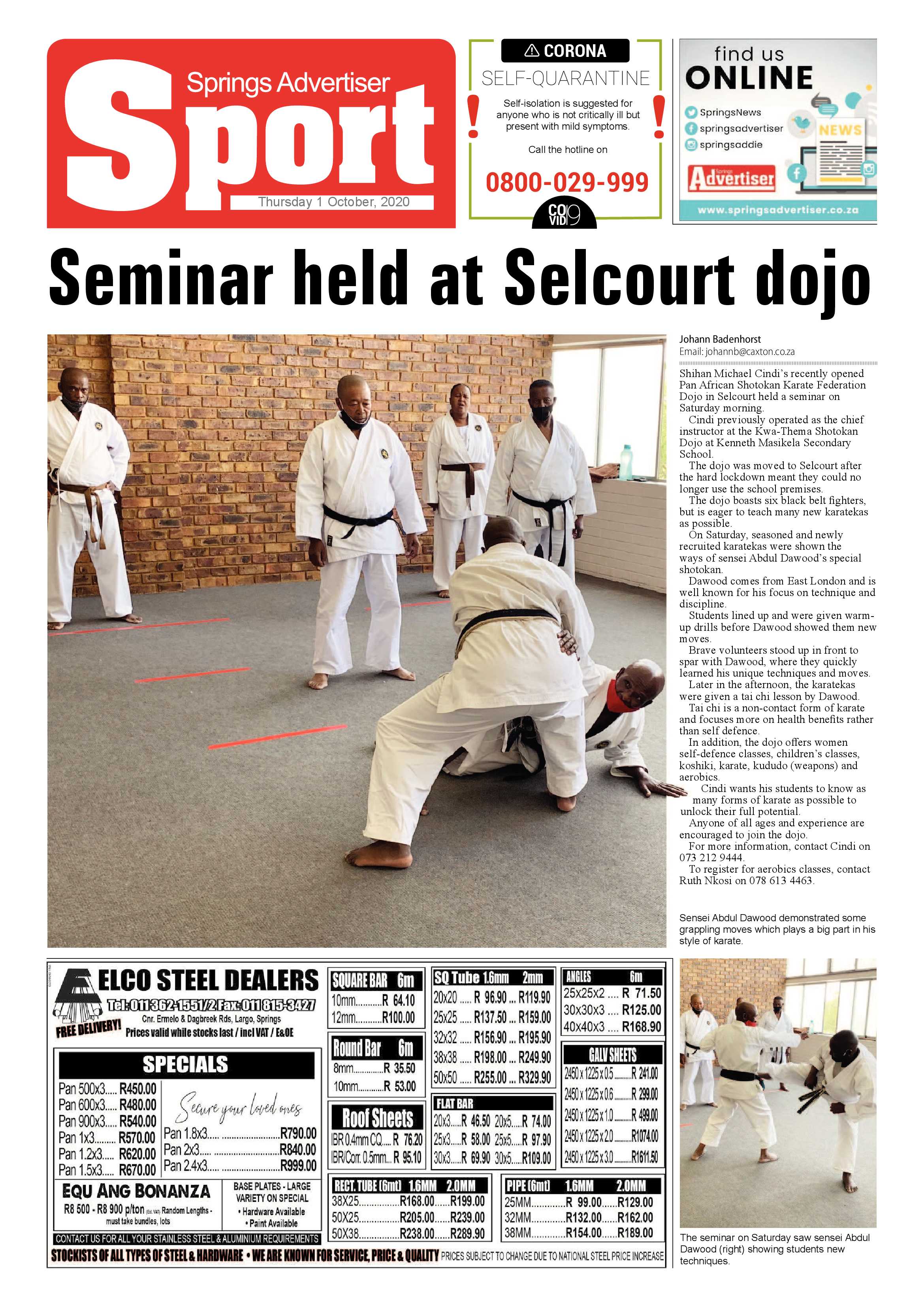 Springs Advertiser 1 October 2020 page 12