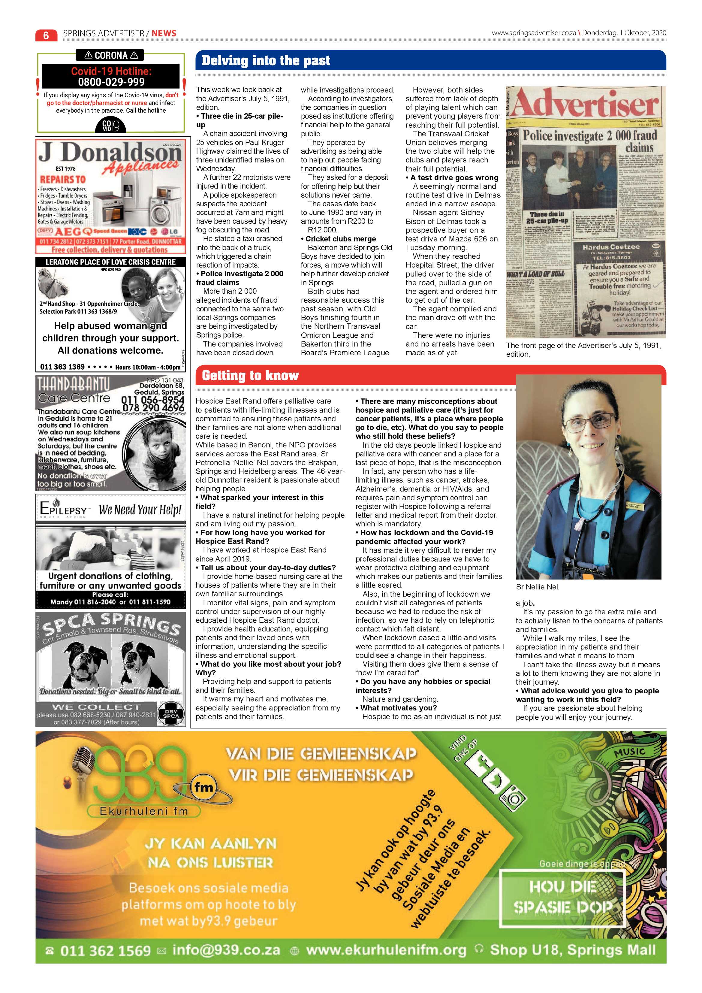 Springs Advertiser 1 October 2020 page 6