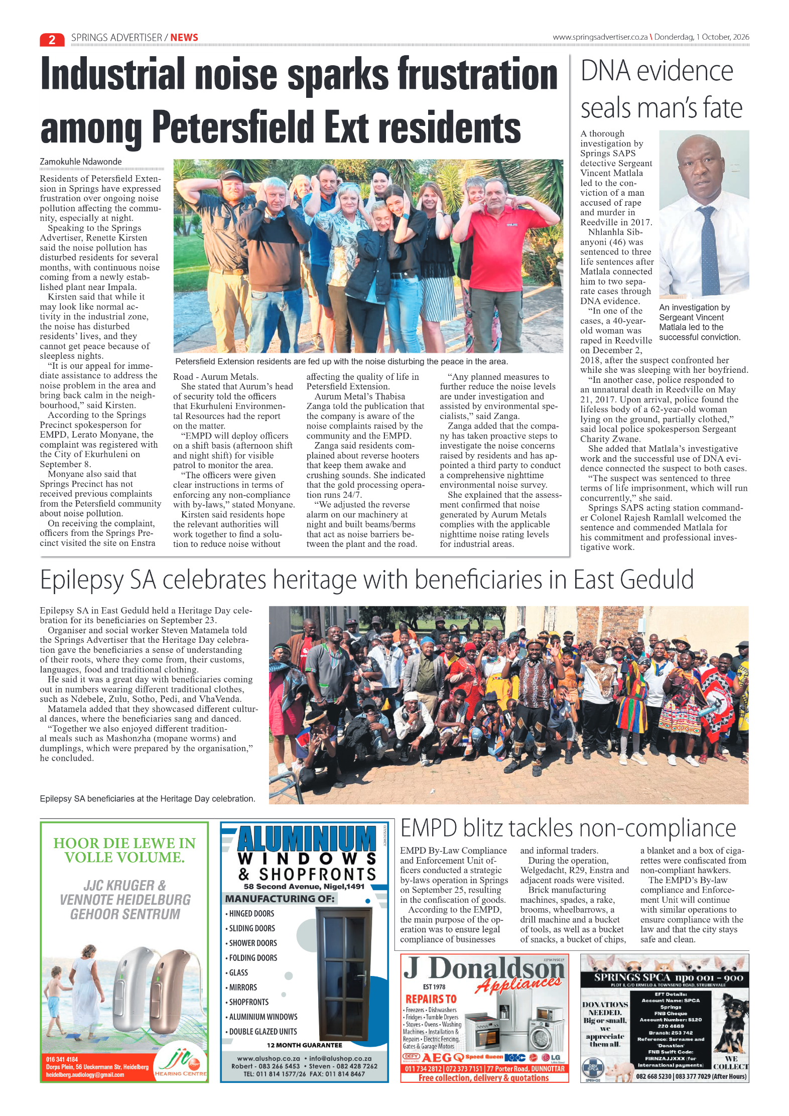 Springs Advertiser 1 October 2026 page 2