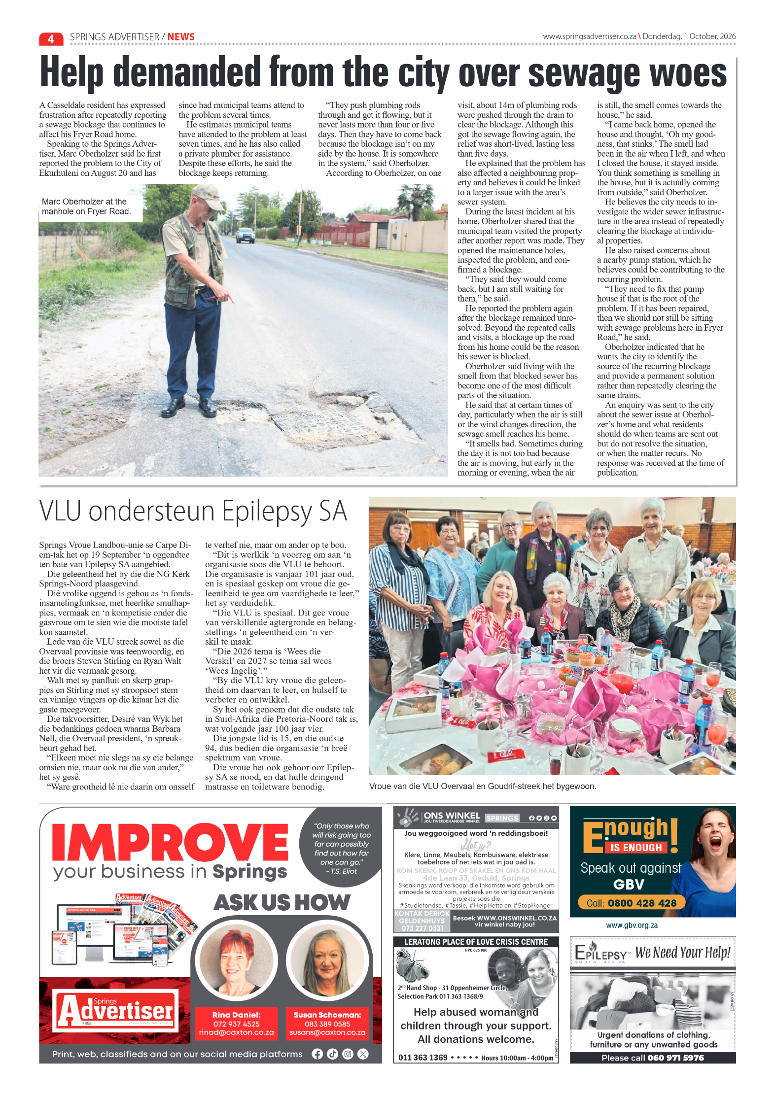 Springs Advertiser 1 October 2026 page 4