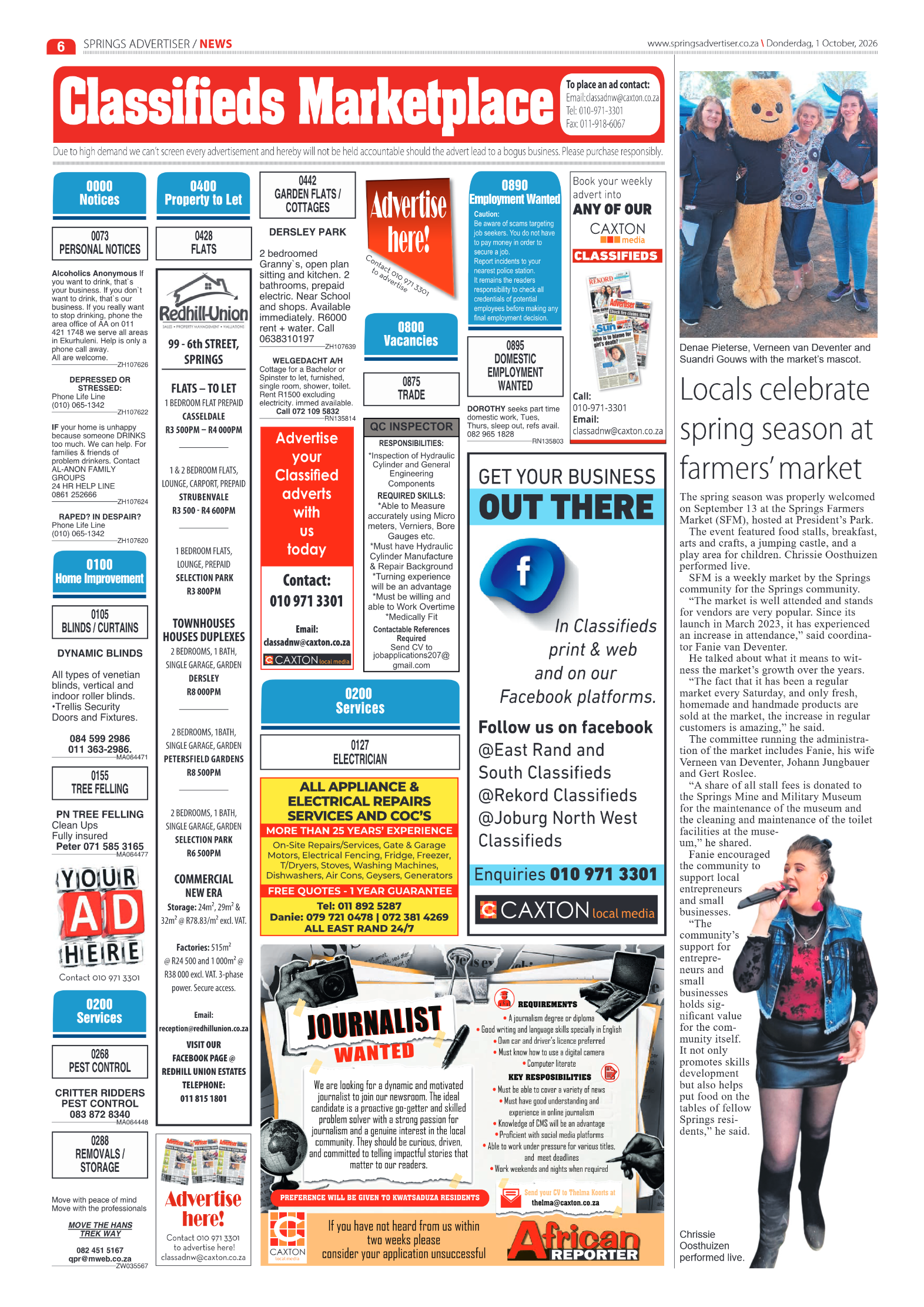 Springs Advertiser 1 October 2026 page 6