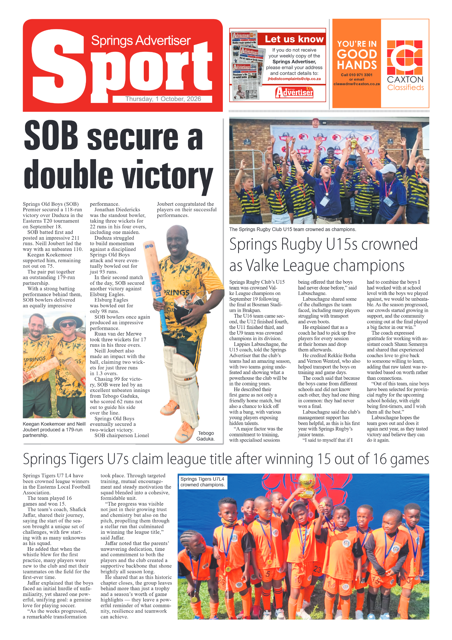 Springs Advertiser 1 October 2026 page 8