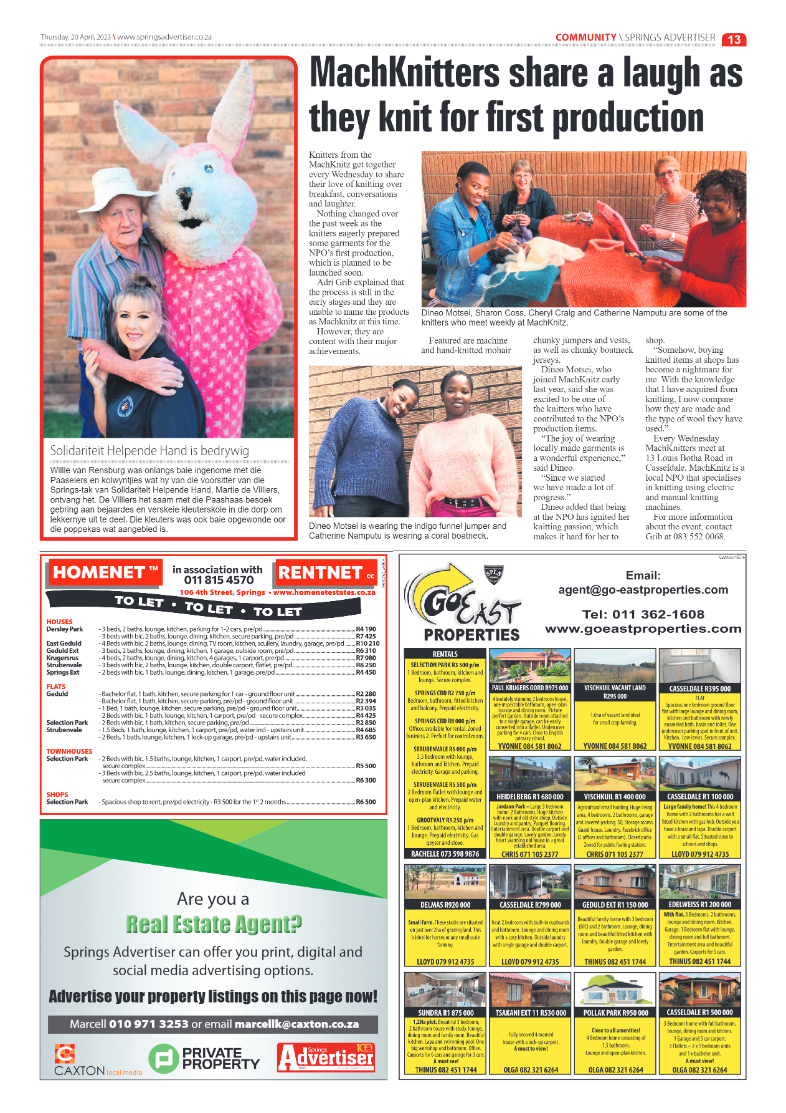 Springs Advertiser 20 April 2023 page 13