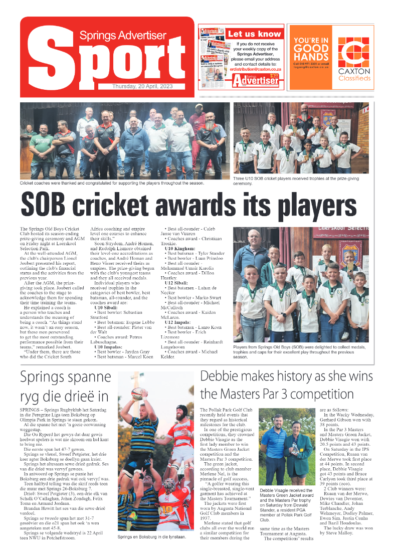 Springs Advertiser 20 April 2023 page 16
