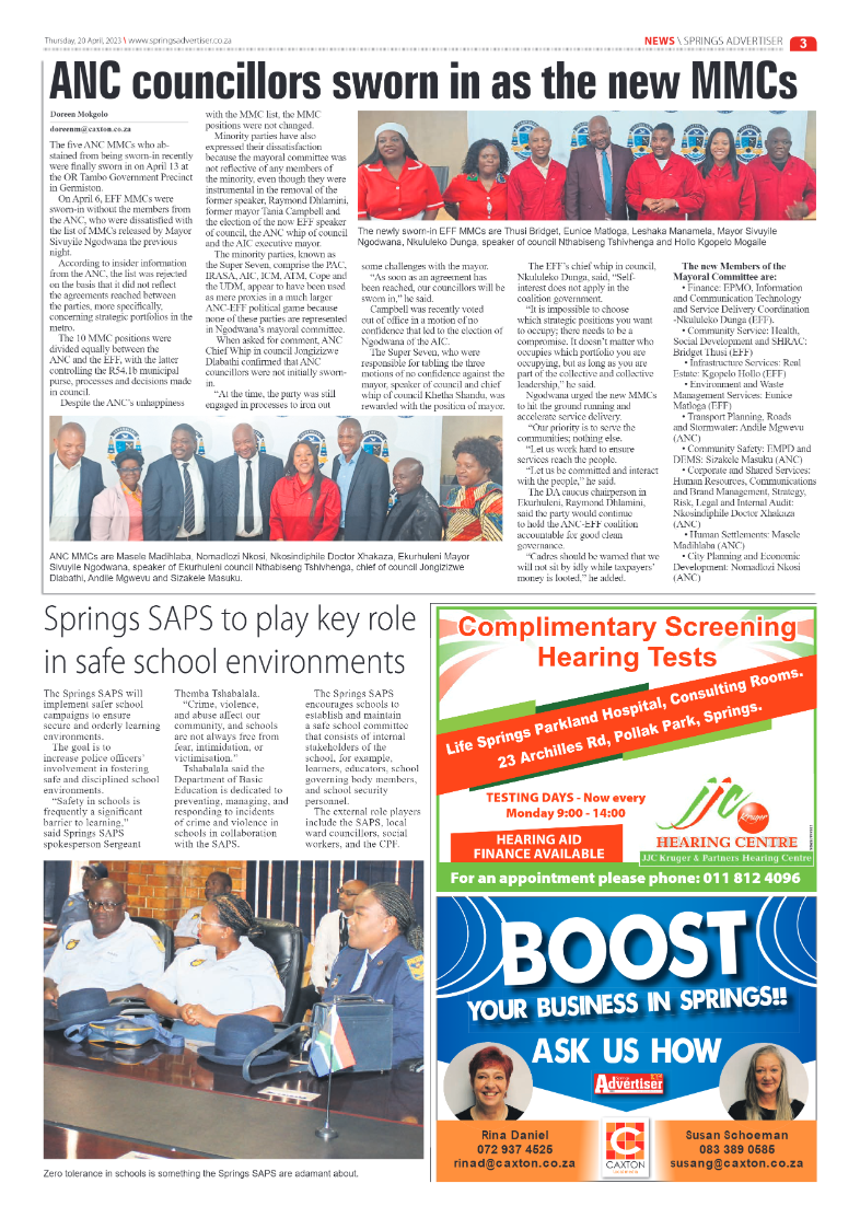 Springs Advertiser 20 April 2023 page 3