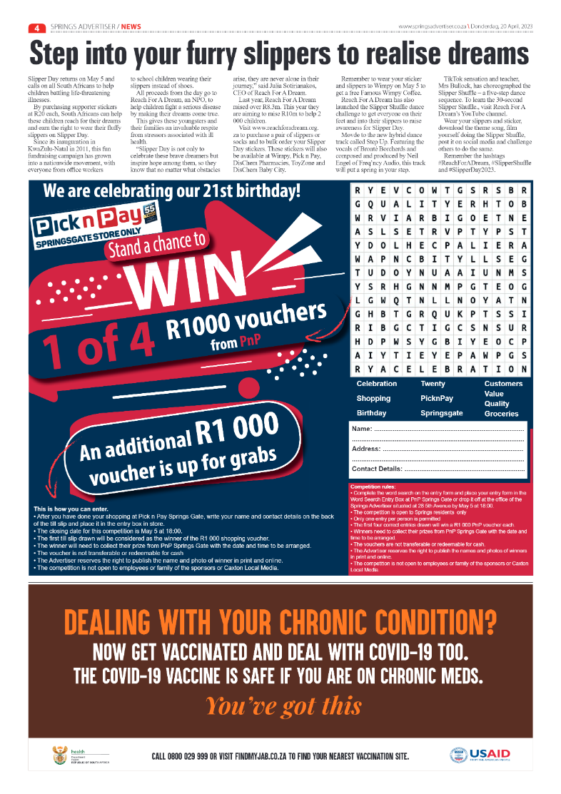 Springs Advertiser 20 April 2023 page 4