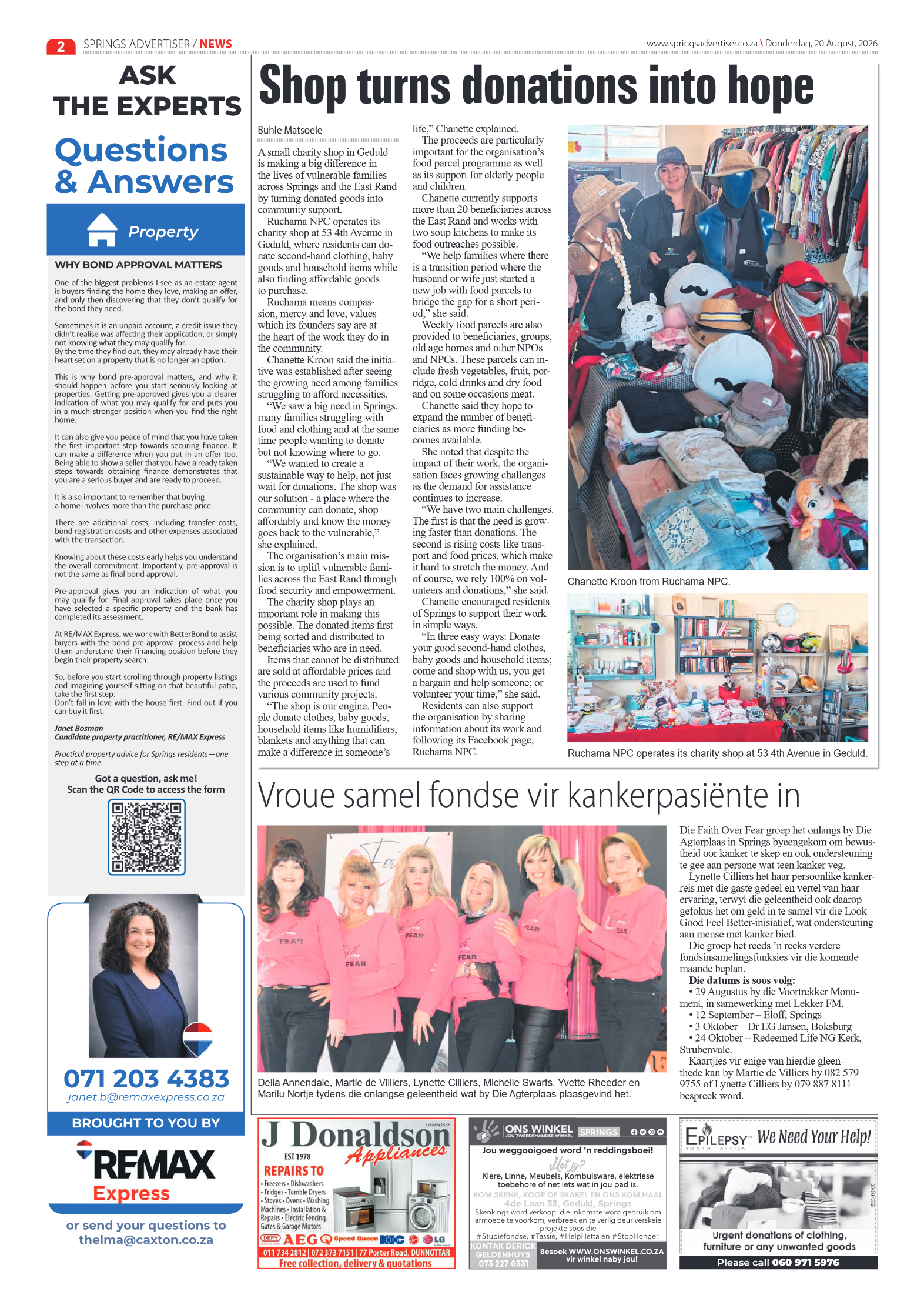 Springs Advertiser 20 August 2026 page 2