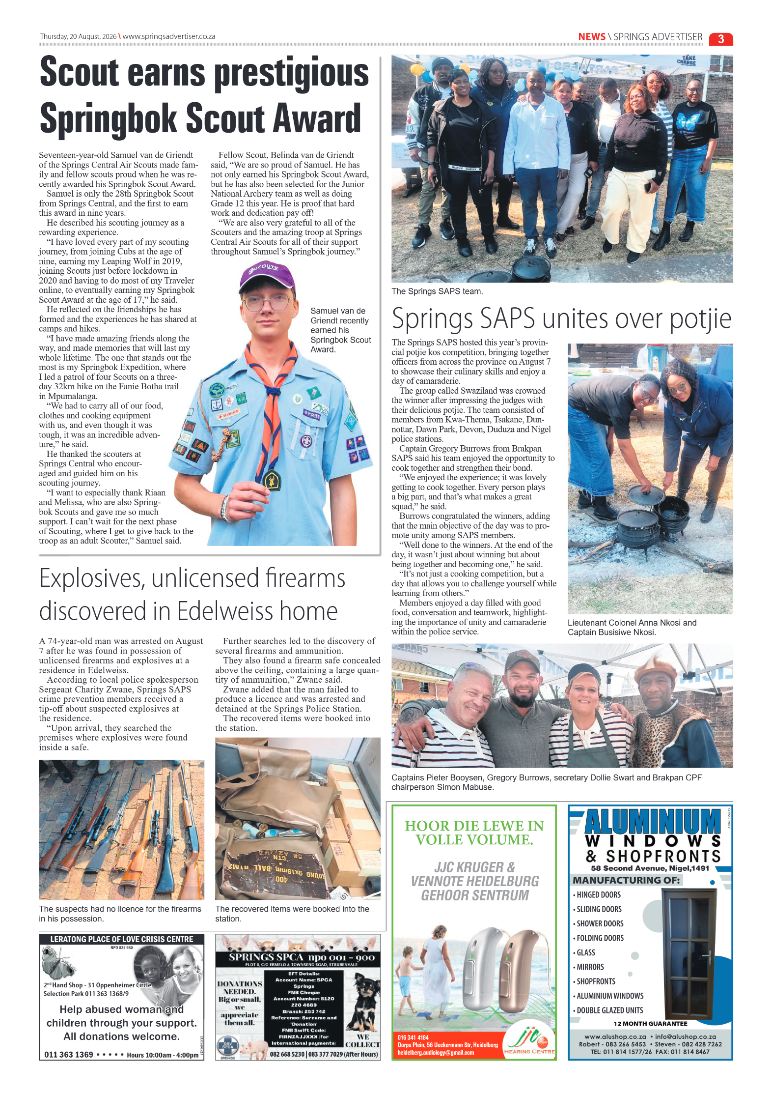 Springs Advertiser 20 August 2026 page 3