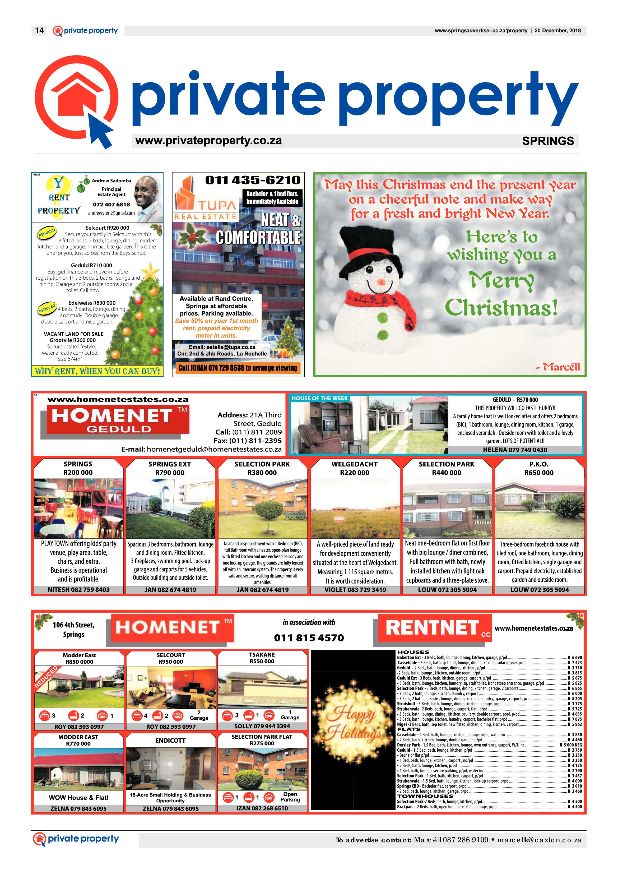 Springs Advertiser 20 December 2018 page 14
