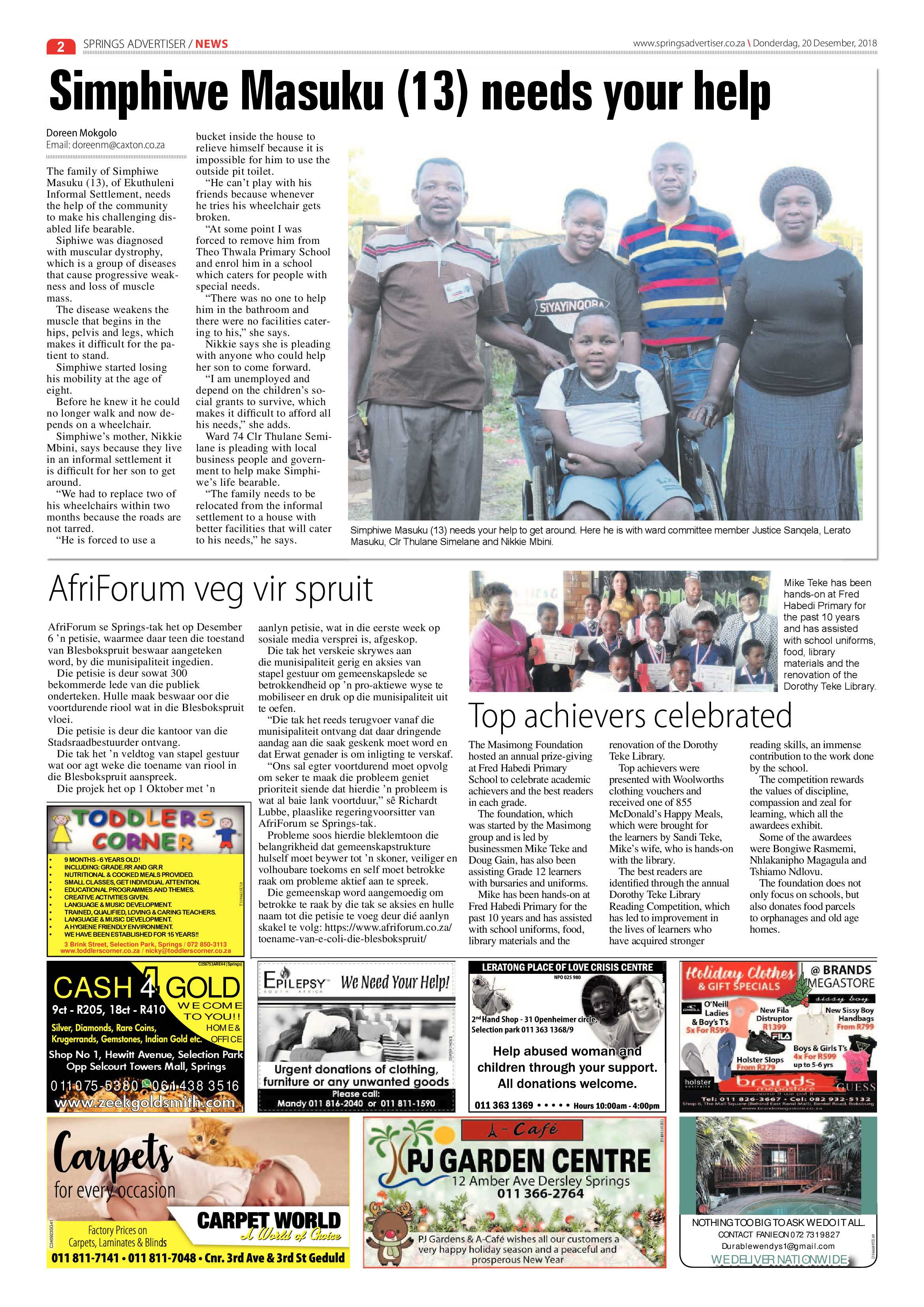Springs Advertiser 20 December 2018 page 2
