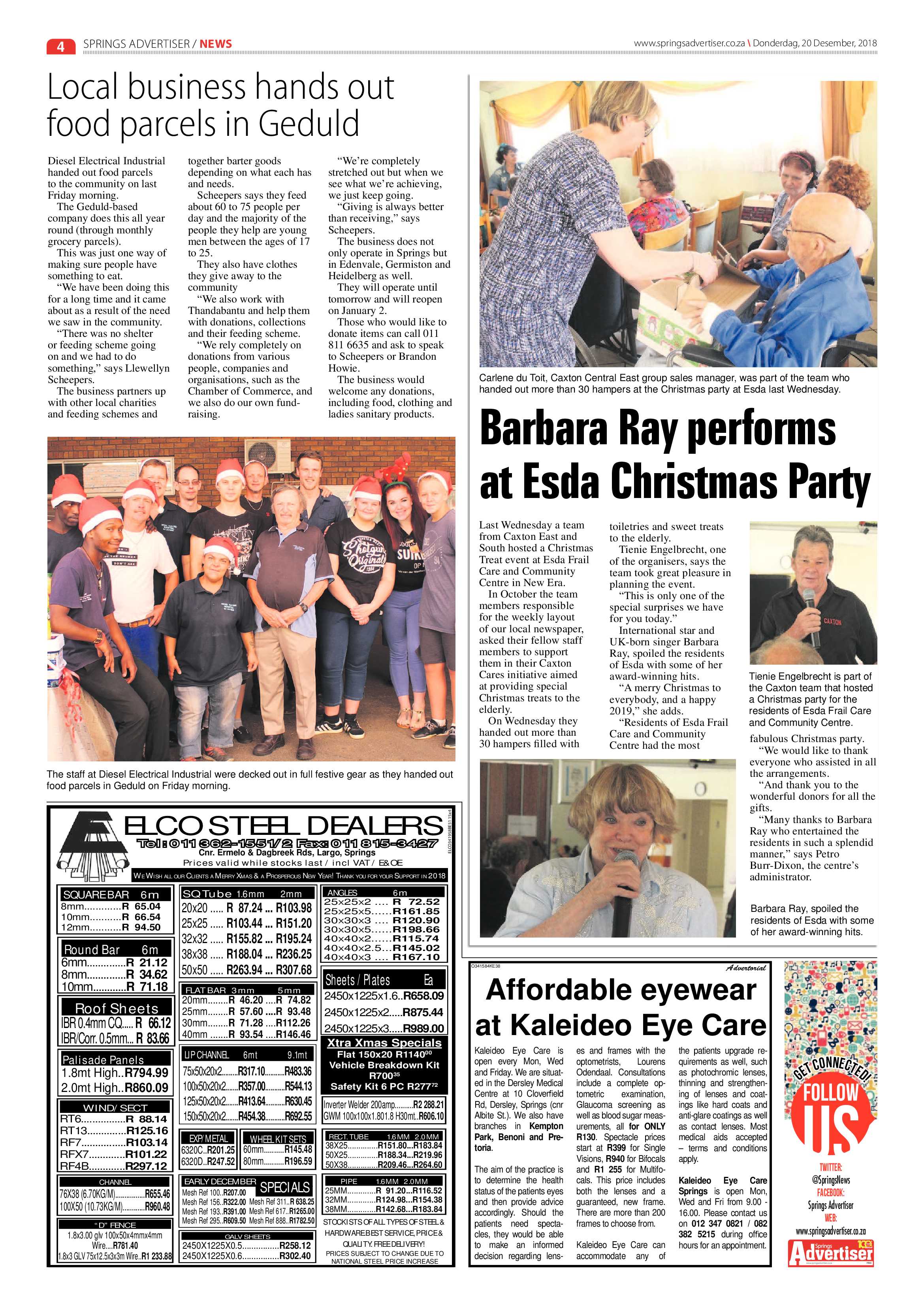 Springs Advertiser 20 December 2018 page 4
