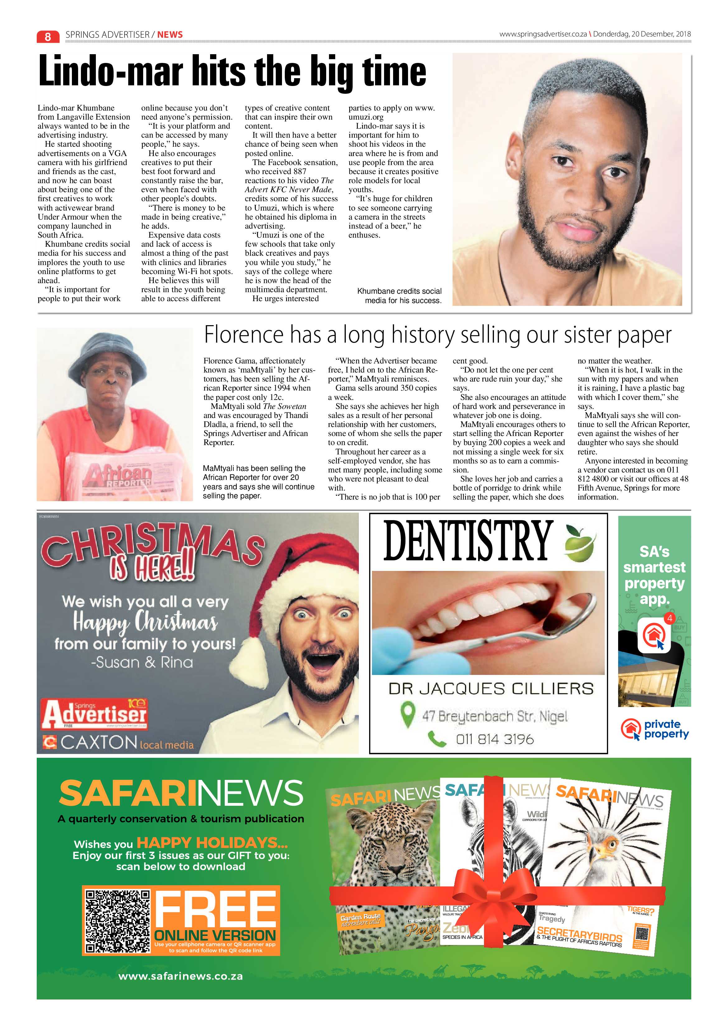 Springs Advertiser 20 December 2018 page 8