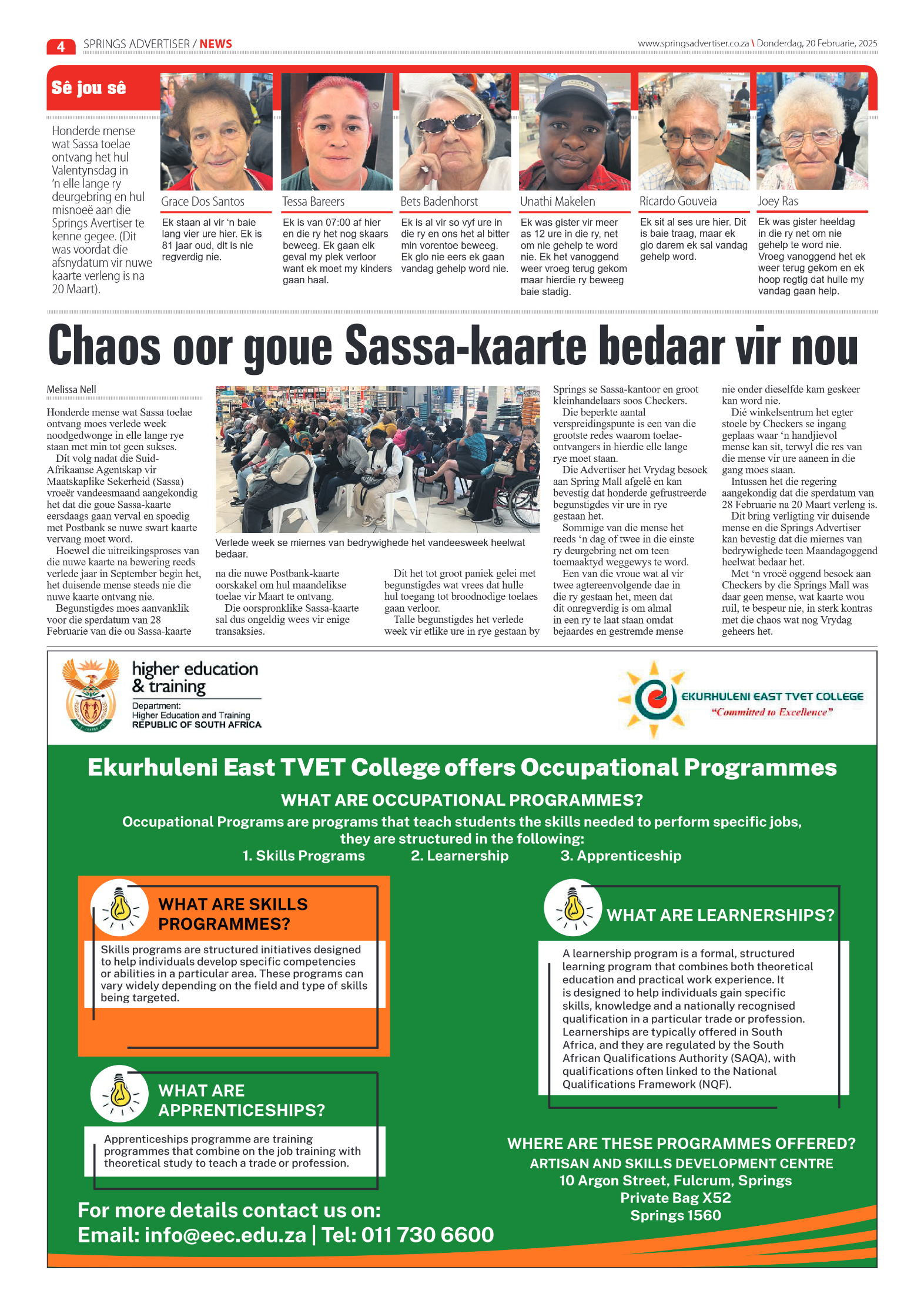 Springs Advertiser 20 February 2025 page 4