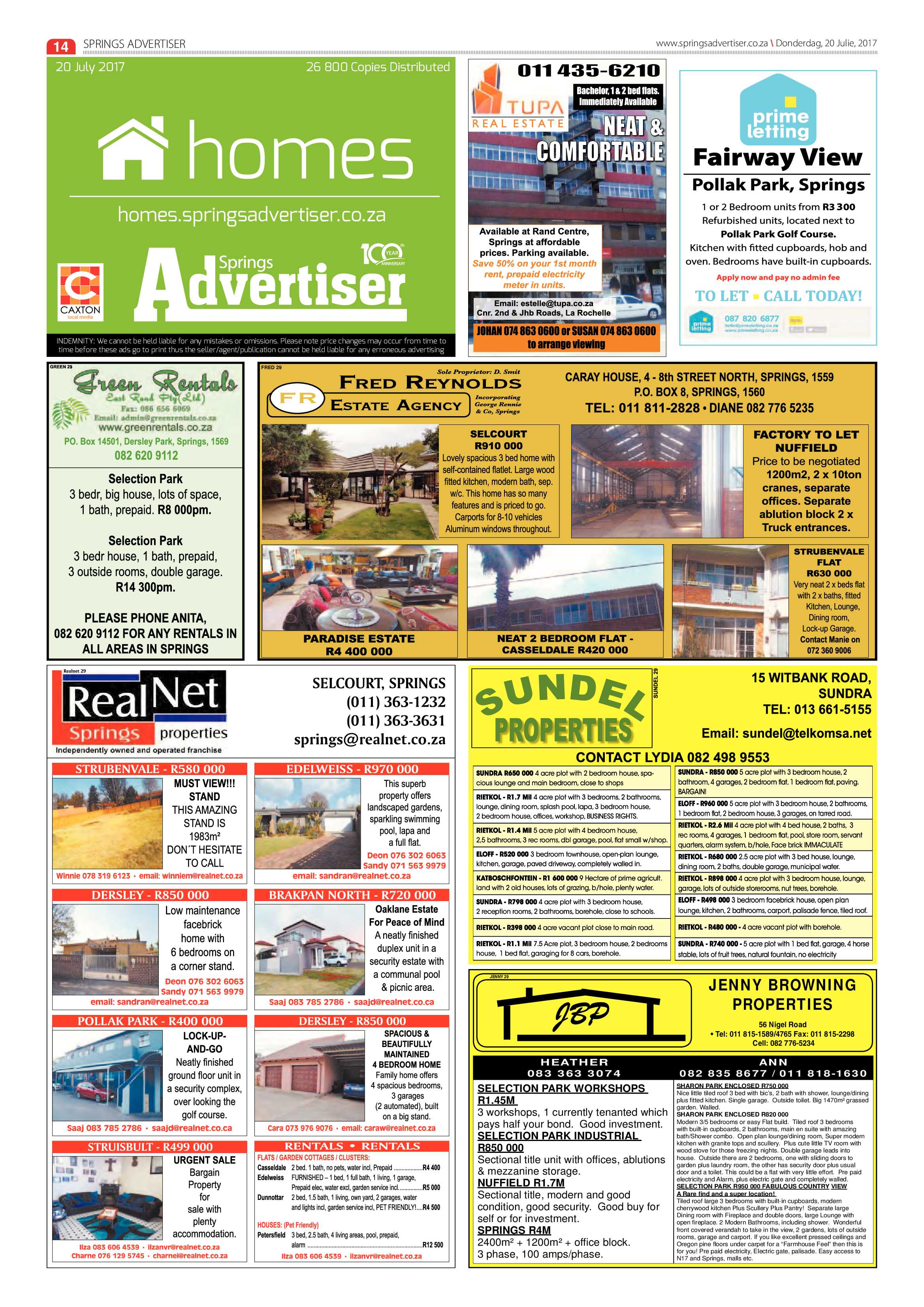 Springs Advertiser 20 July 2017 page 14