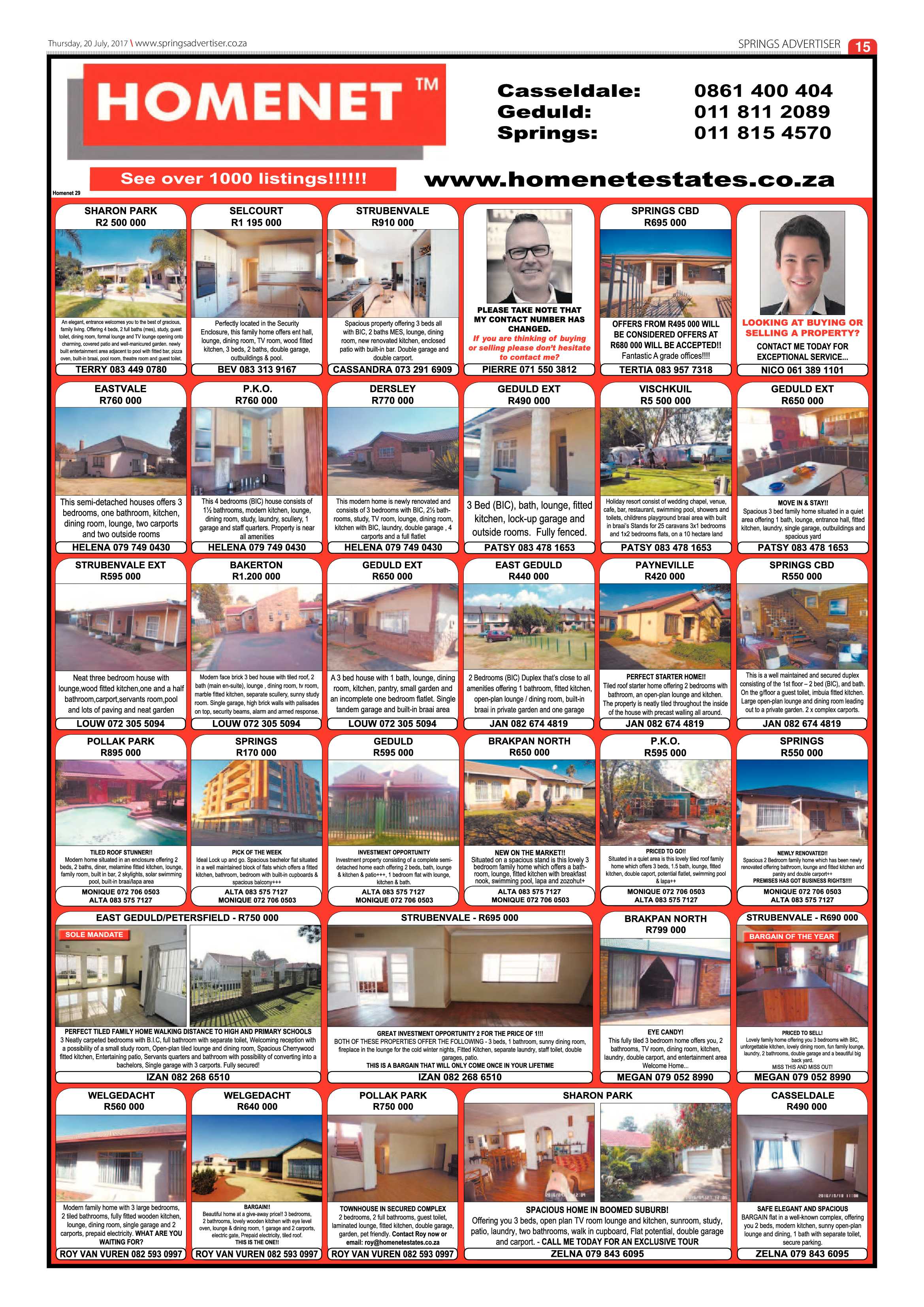 Springs Advertiser 20 July 2017 page 15