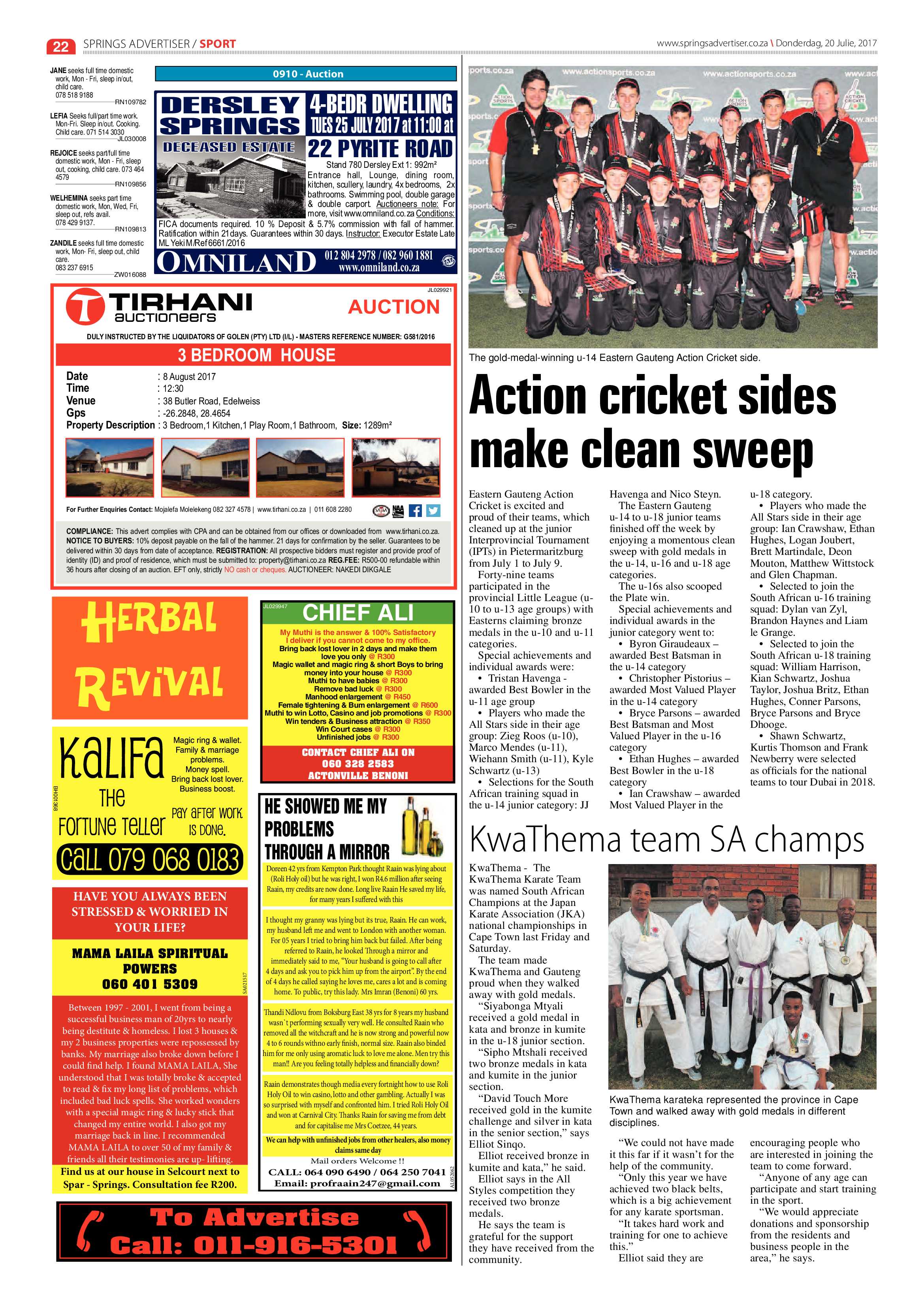 Springs Advertiser 20 July 2017 page 22