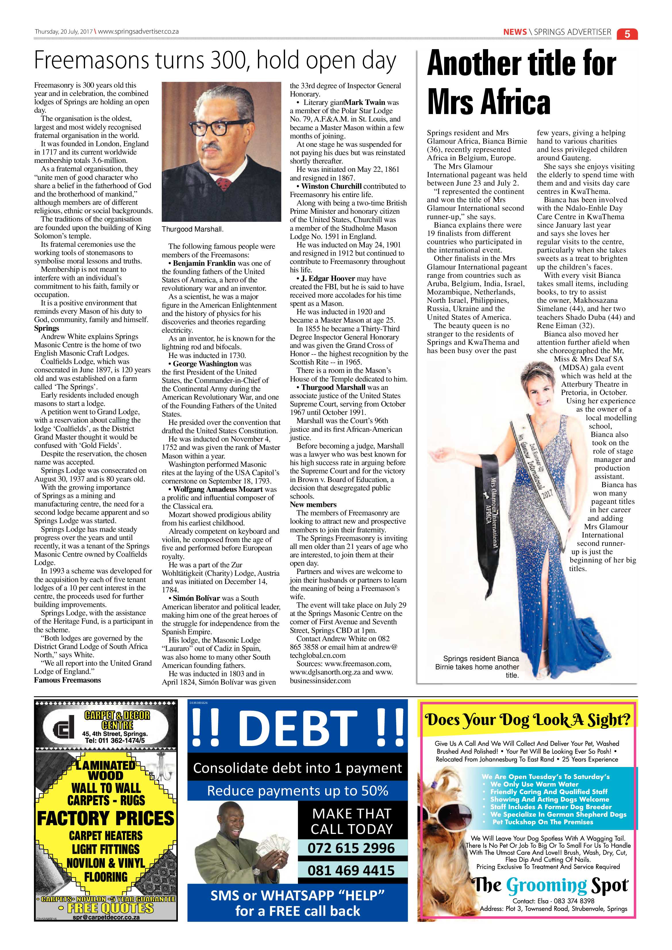 Springs Advertiser 20 July 2017 page 5