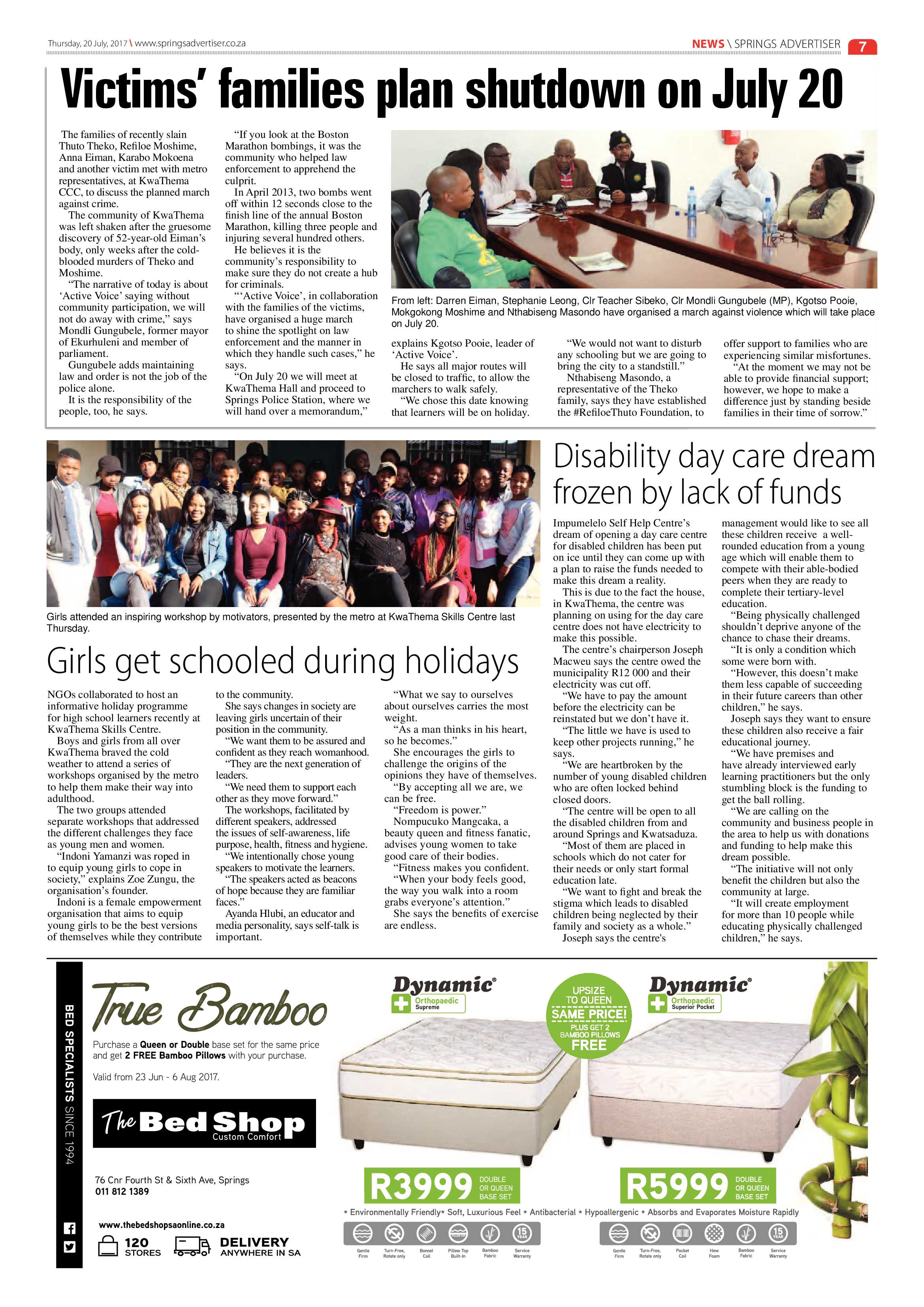 Springs Advertiser 20 July 2017 page 7