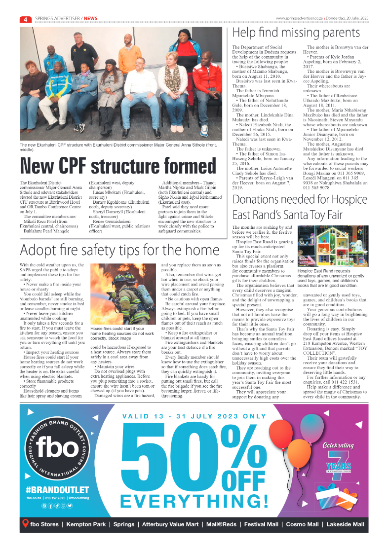 Springs Advertiser 20 July 2023 page 4