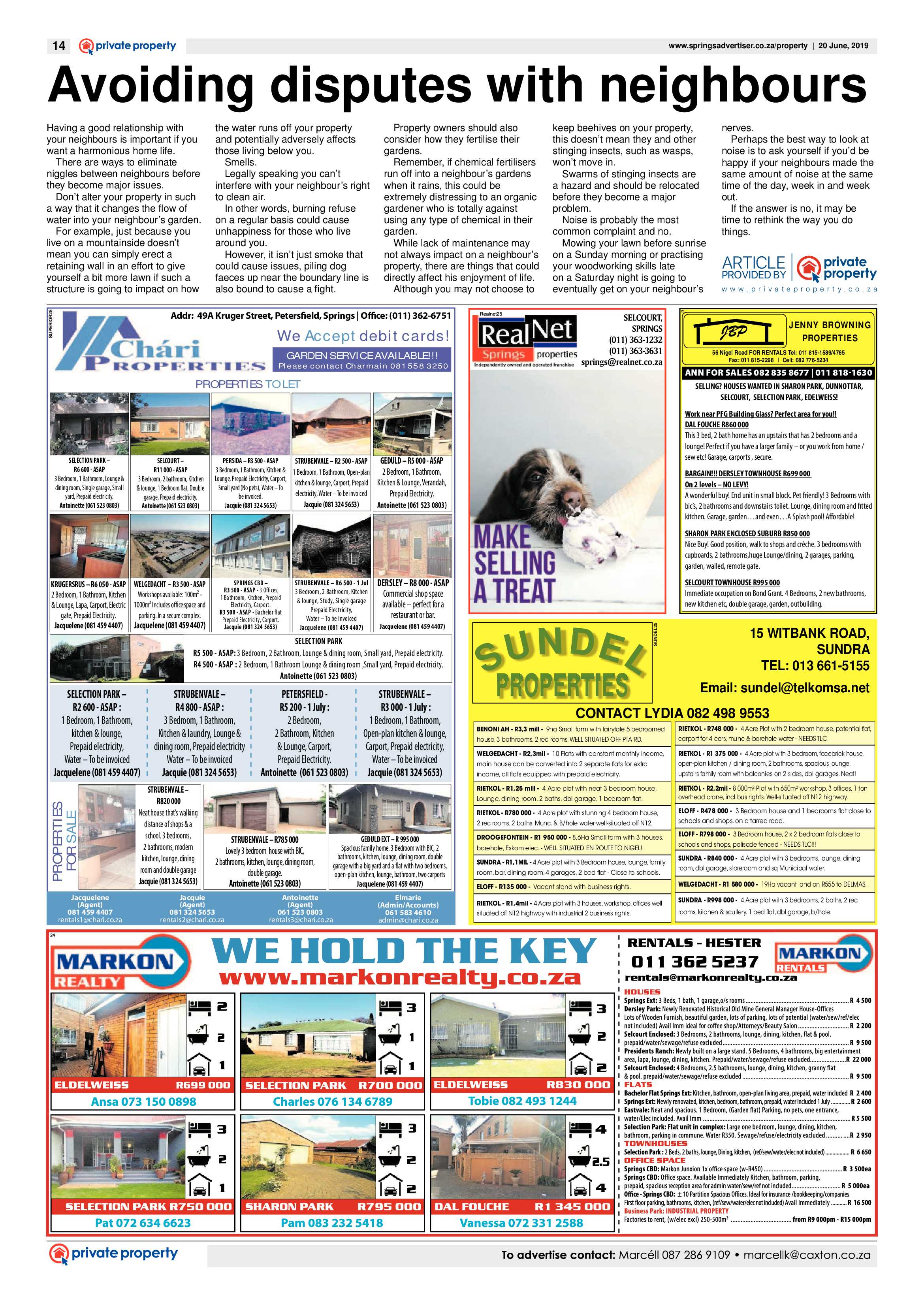 Springs Advertiser 20 June 2019 page 14