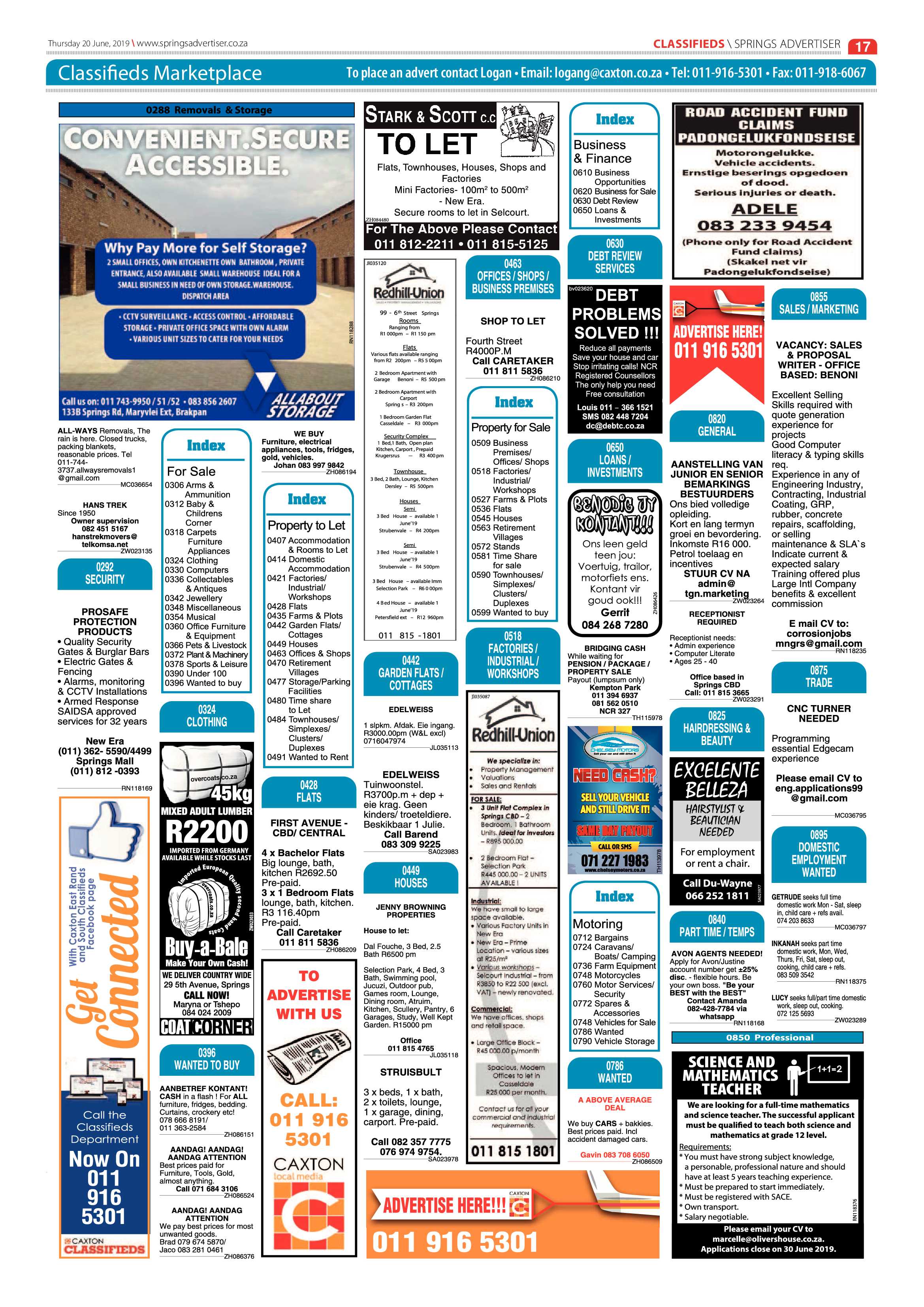 Springs Advertiser 20 June 2019 page 17
