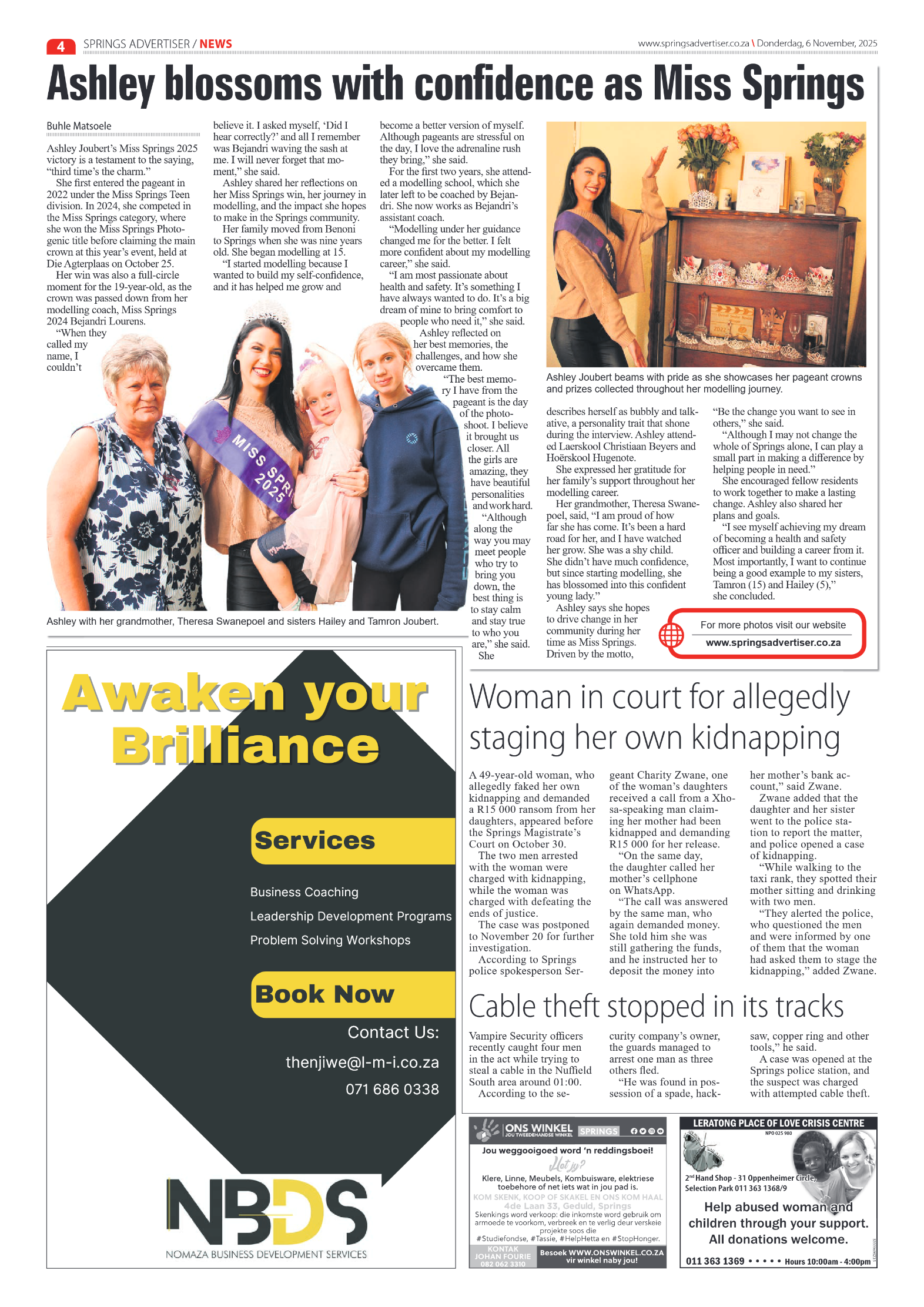 Springs Advertiser 20 November 2025 page 4