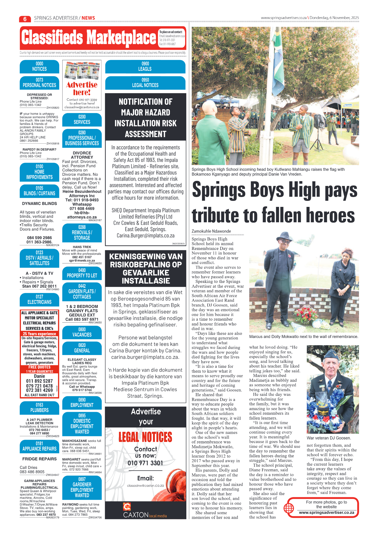 Springs Advertiser 20 November 2025 page 6