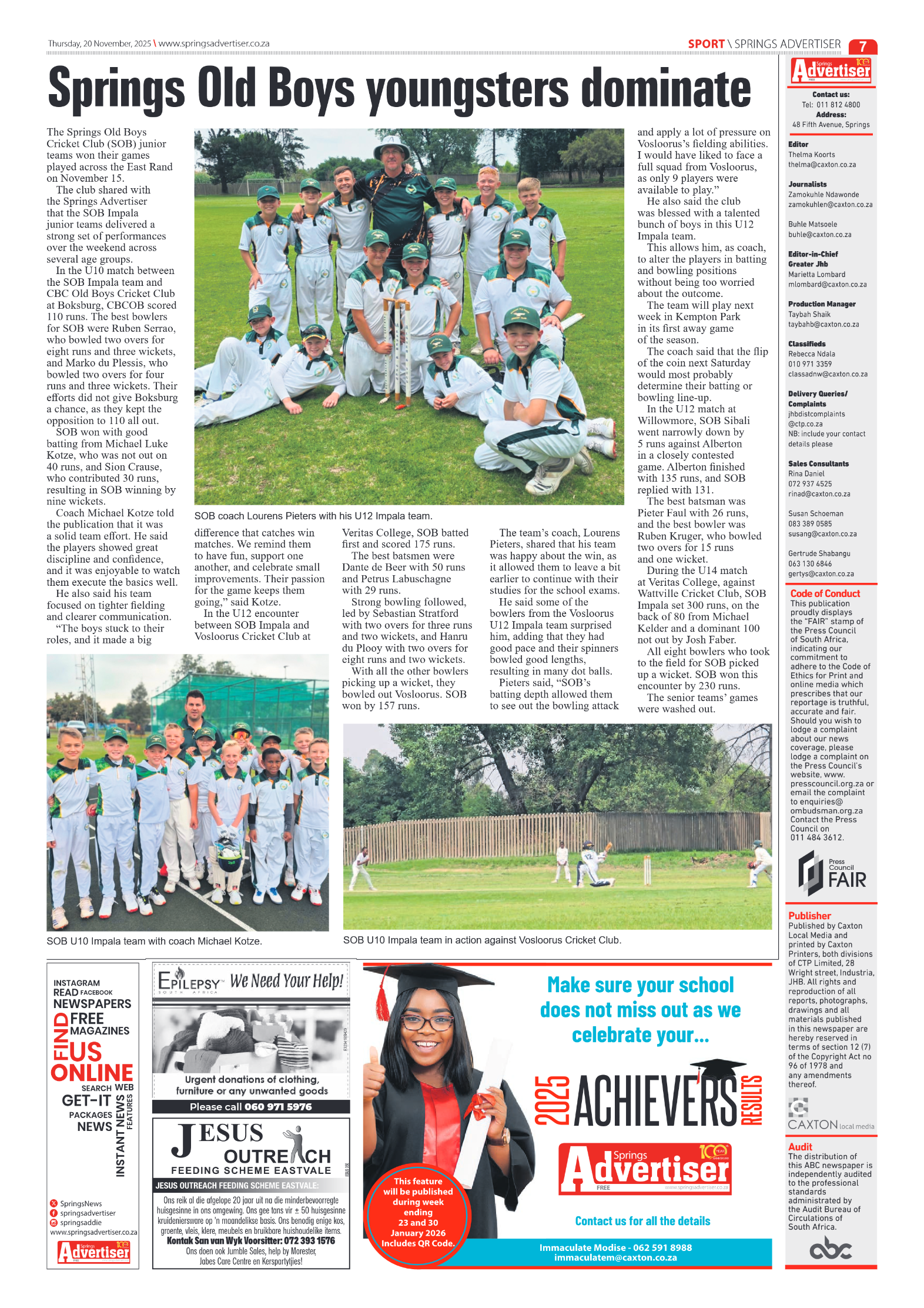Springs Advertiser 20 November 2025 page 7
