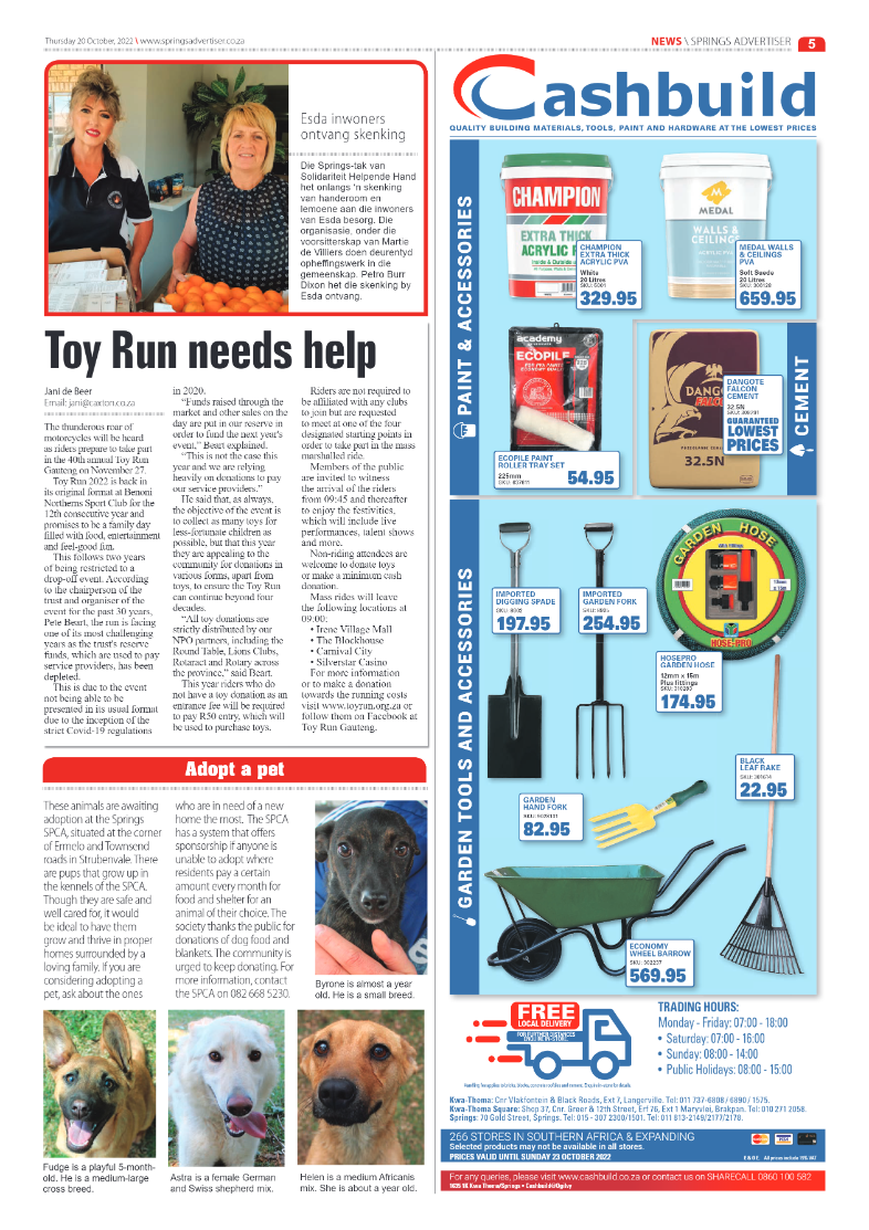Springs Advertiser 20 October 2022 page 5