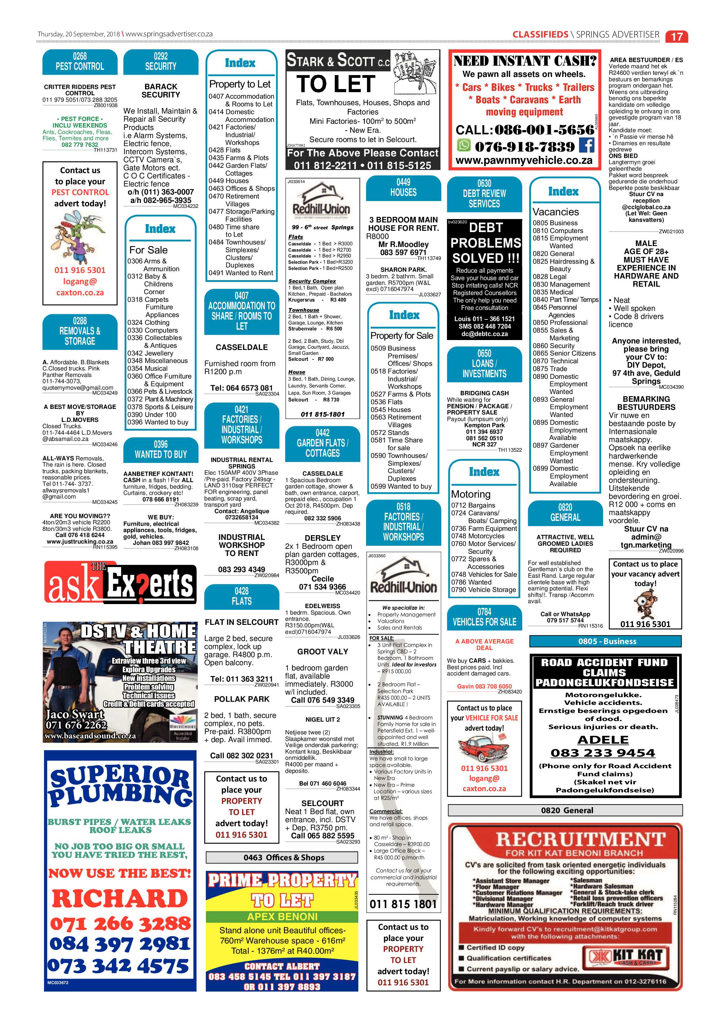 Springs Advertiser 20 September 2018 page 17