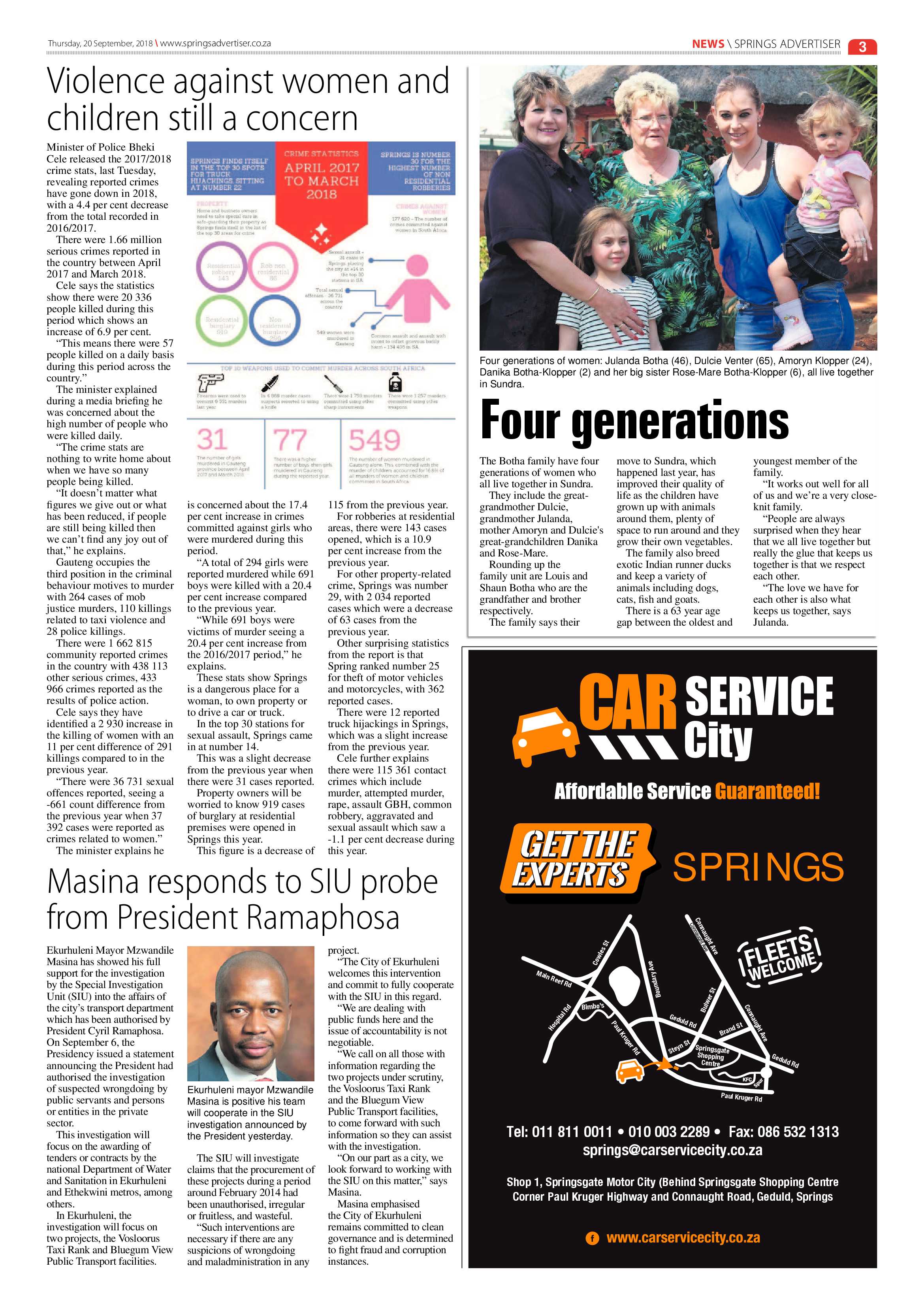 Springs Advertiser 20 September 2018 page 3