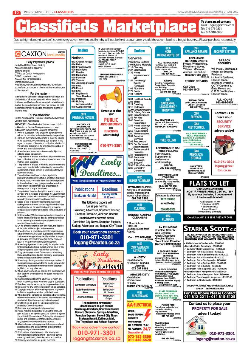 Springs Advertiser 21 April 2022 page 10
