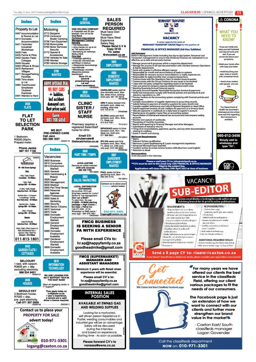 Springs Advertiser 21 April 2022 page 11
