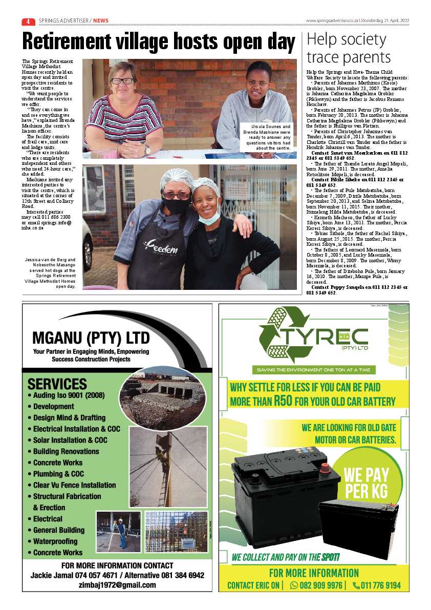 Springs Advertiser 21 April 2022 page 4