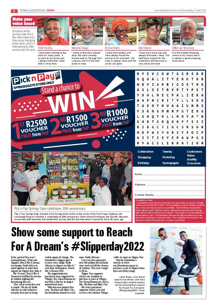 Springs Advertiser 21 April 2022 page 6