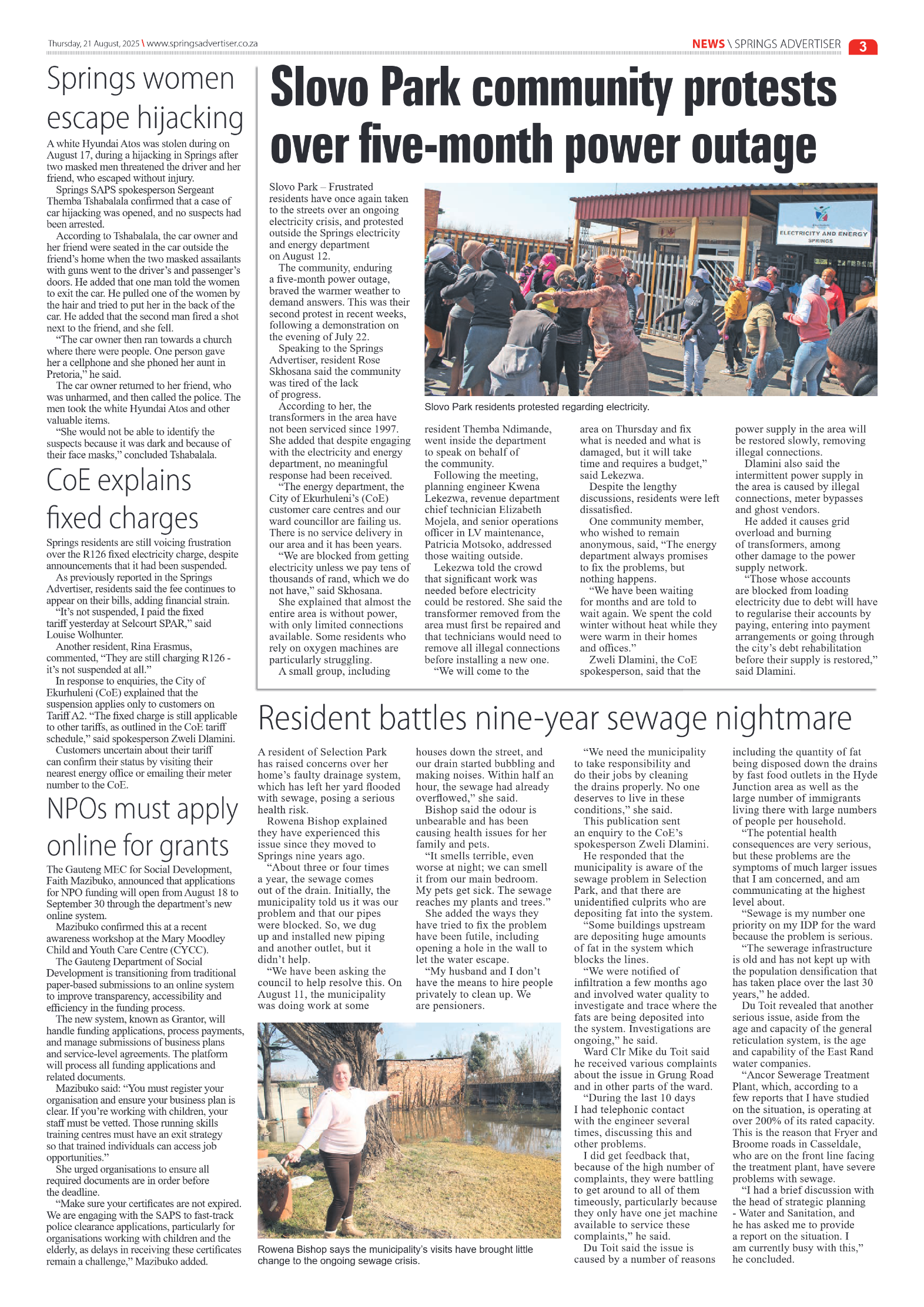 Springs Advertiser 21 August 2025 page 3