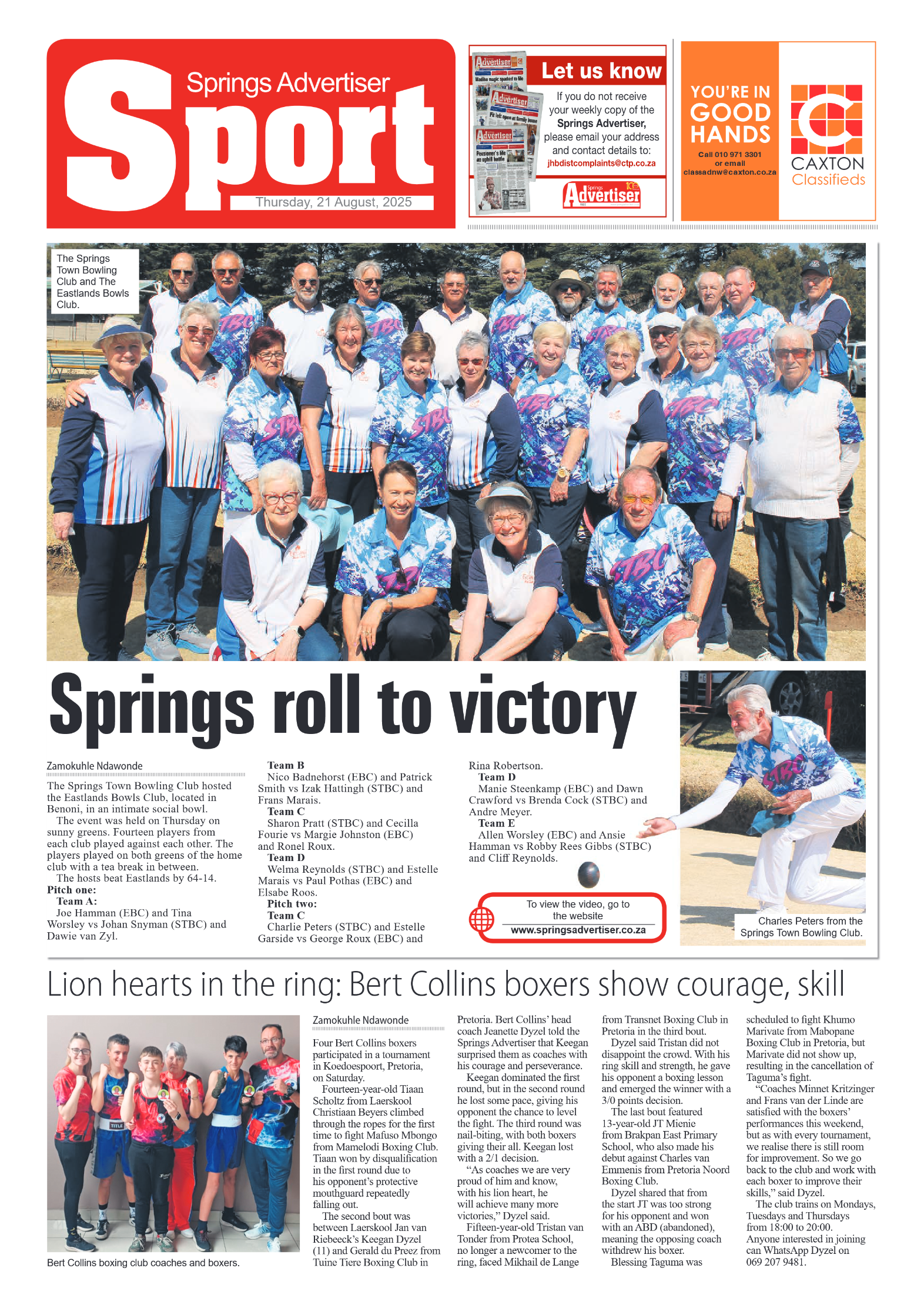 Springs Advertiser 21 August 2025 page 8